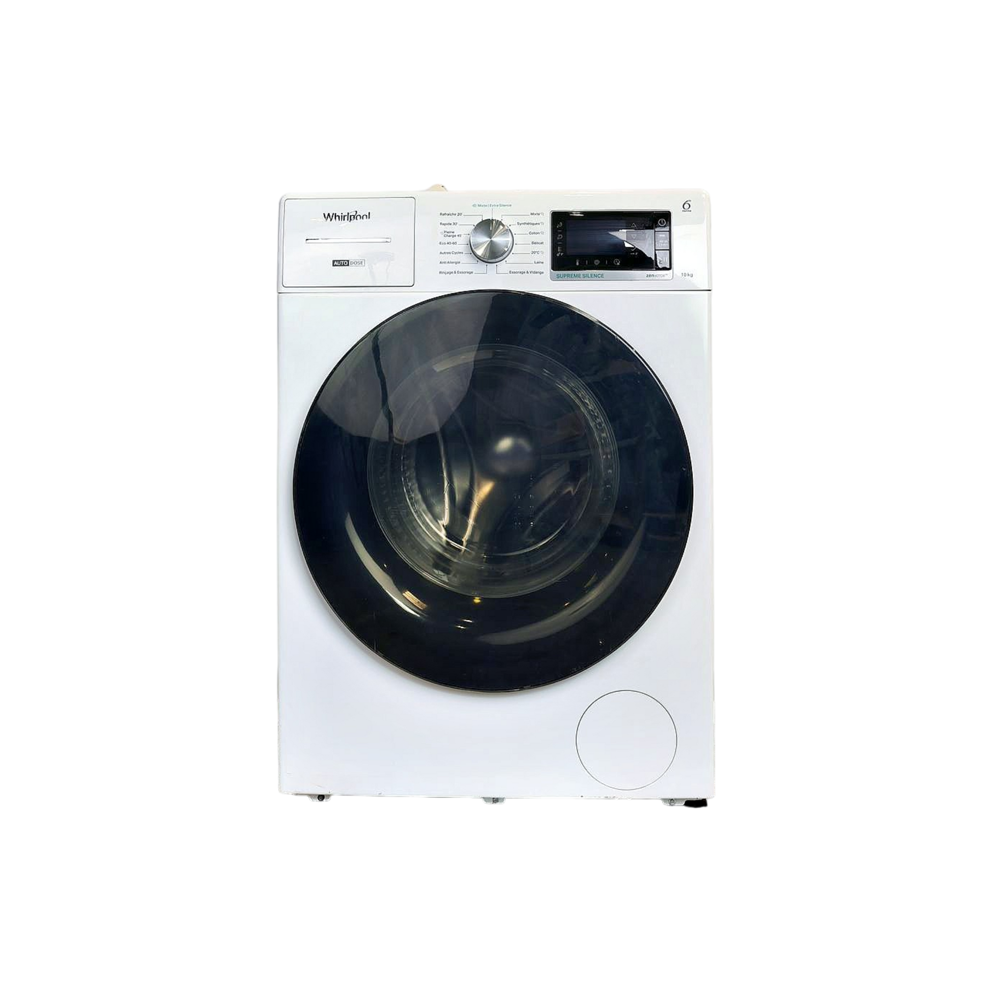 Lave-Linge Hublot 10 kg Reconditionné WHIRLPOOL W8W046WBFR : vue de face