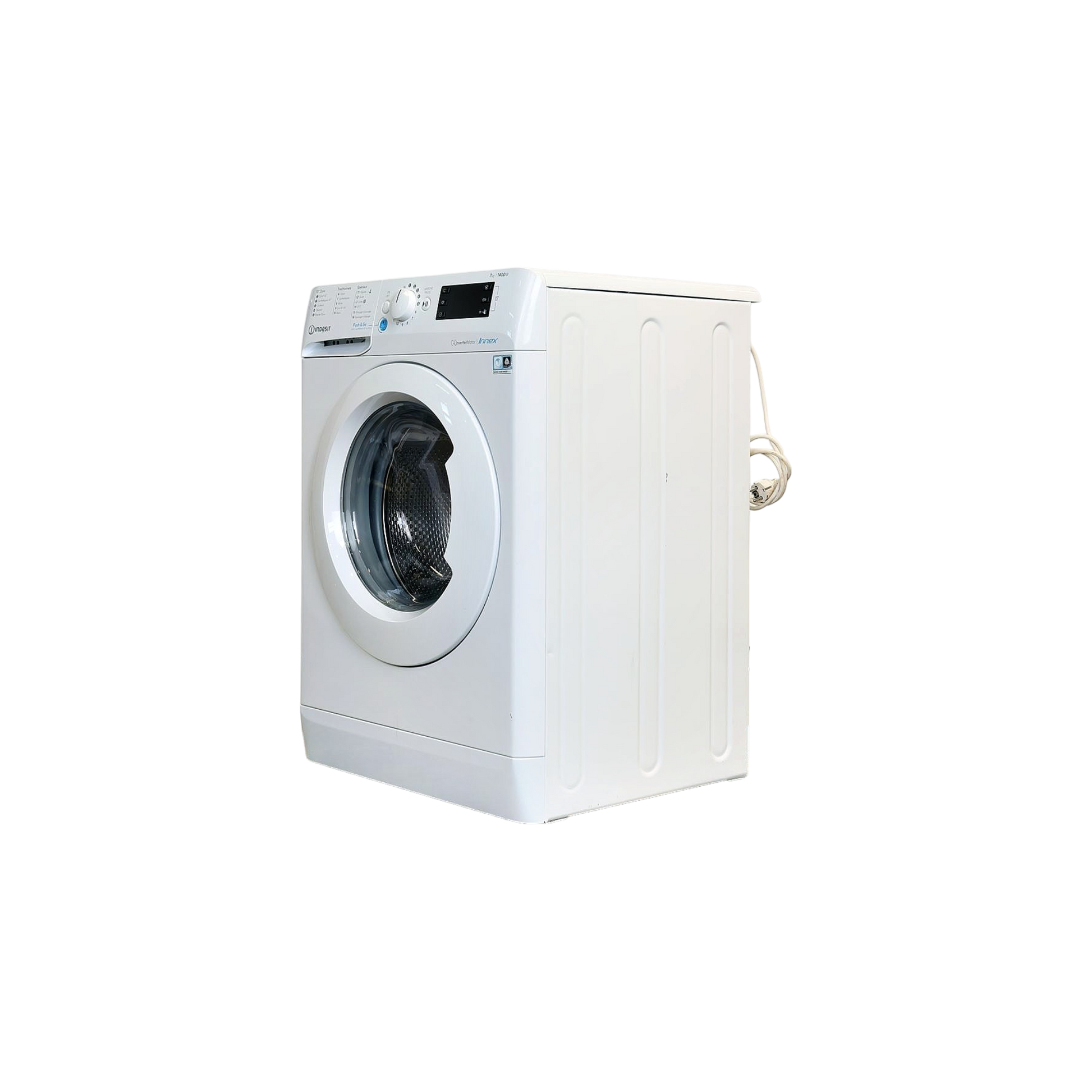 Lave-Linge Hublot 7 kg Reconditionné INDESIT BWE71484XWFRN : vue du côté gauche