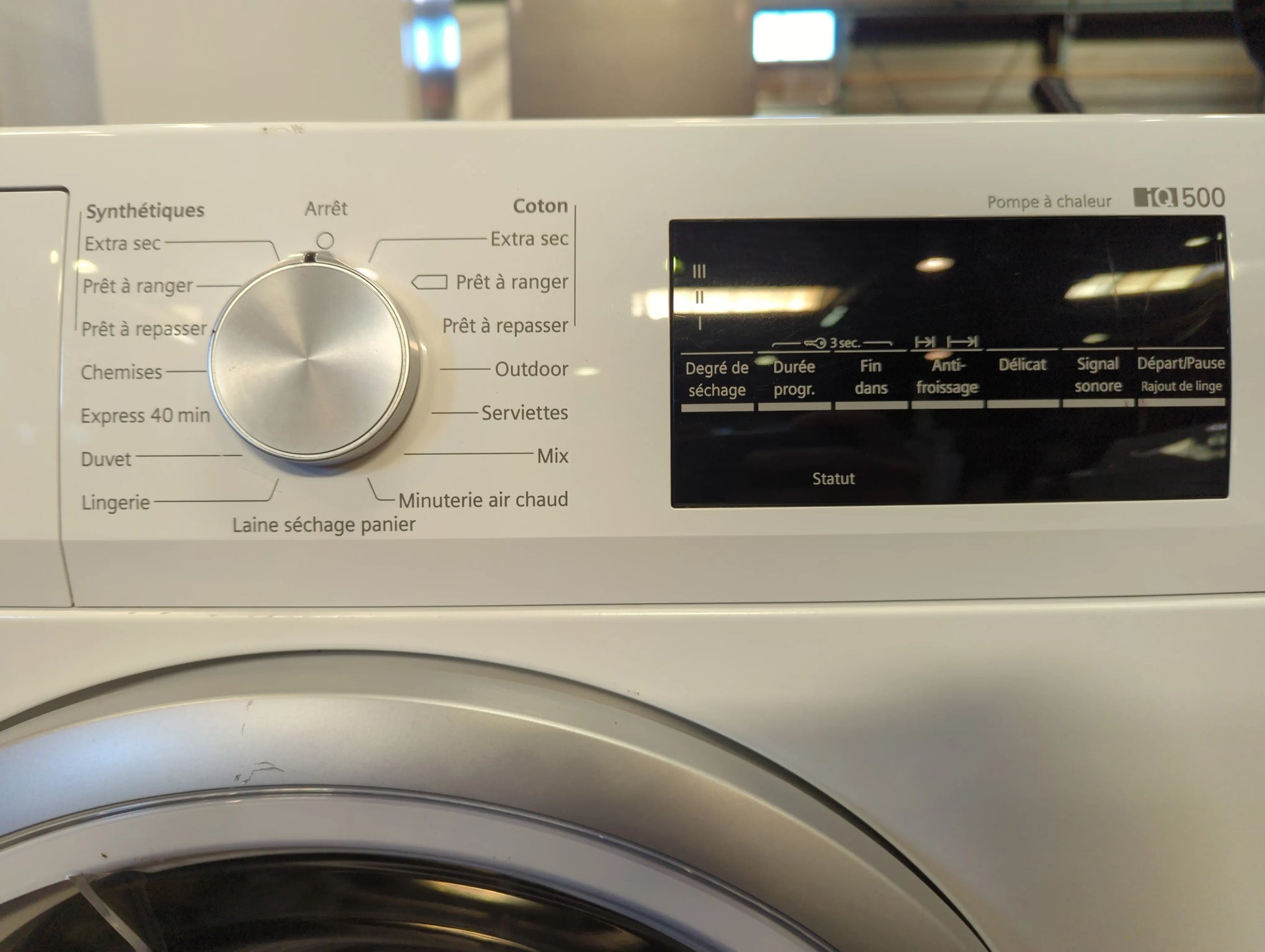Seche-Linge Pompe À Chaleur 8 kg Reconditionné SIEMENS WT47RT08FF : vue du côté gauche