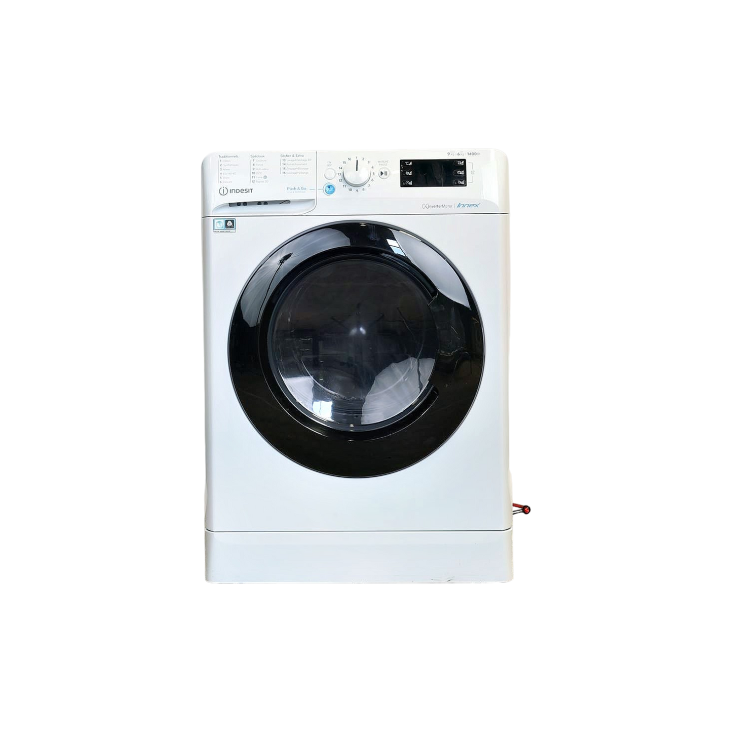 Lave-Linge Sechant 9 kg Reconditionné INDESIT BDE961483XWKFRN : vue de face