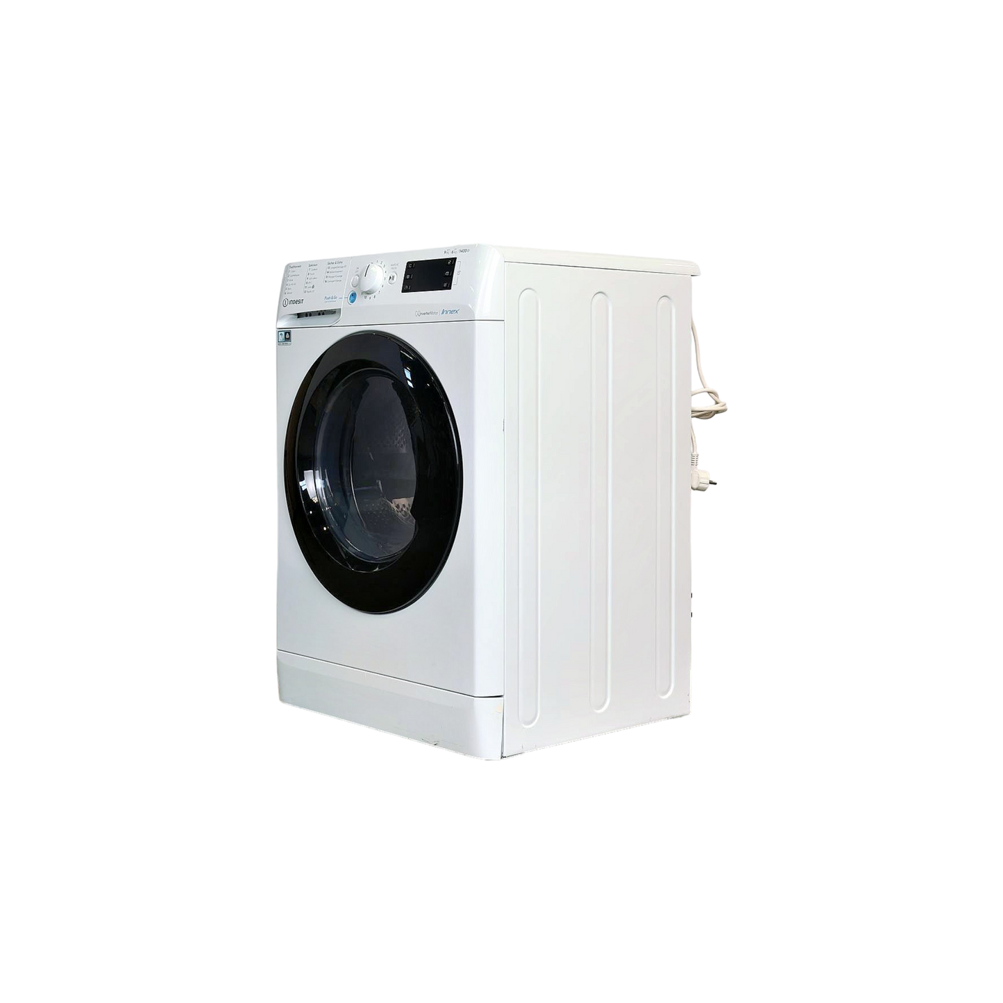 Lave-Linge Sechant 9 kg Reconditionné INDESIT BDE961483XWKFRN : vue du côté gauche