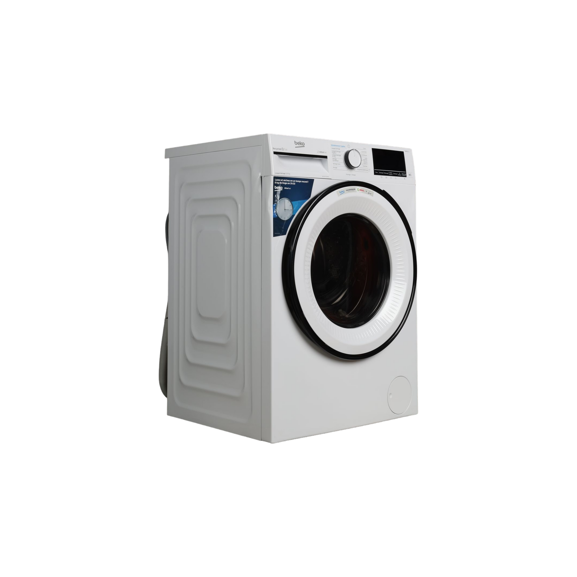 Lave-Linge Sechant 10 kg Reconditionné BEKO B3YDFT51044W : vue du côté gauche
