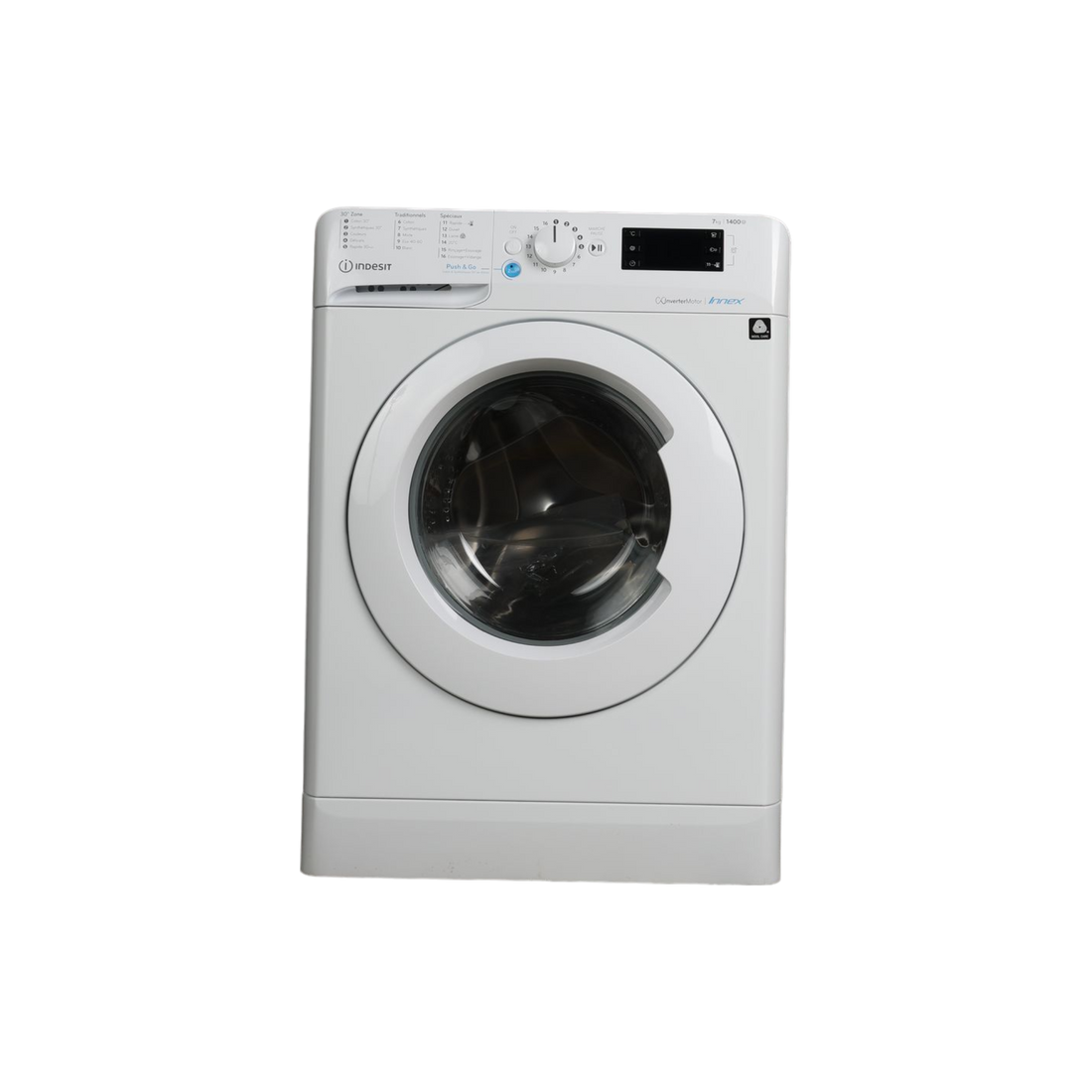 Lave-Linge Hublot 7 kg Reconditionné INDESIT BWE71484XWFRN : vue de face