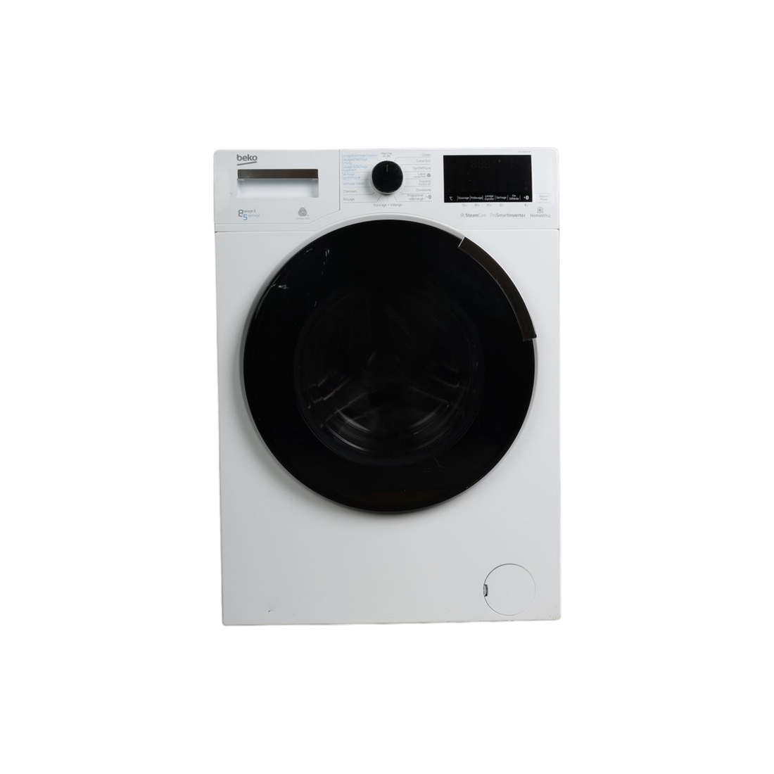 Lave-Linge Sechant 8 kg Reconditionné BEKO WTLD81467P : vue de face