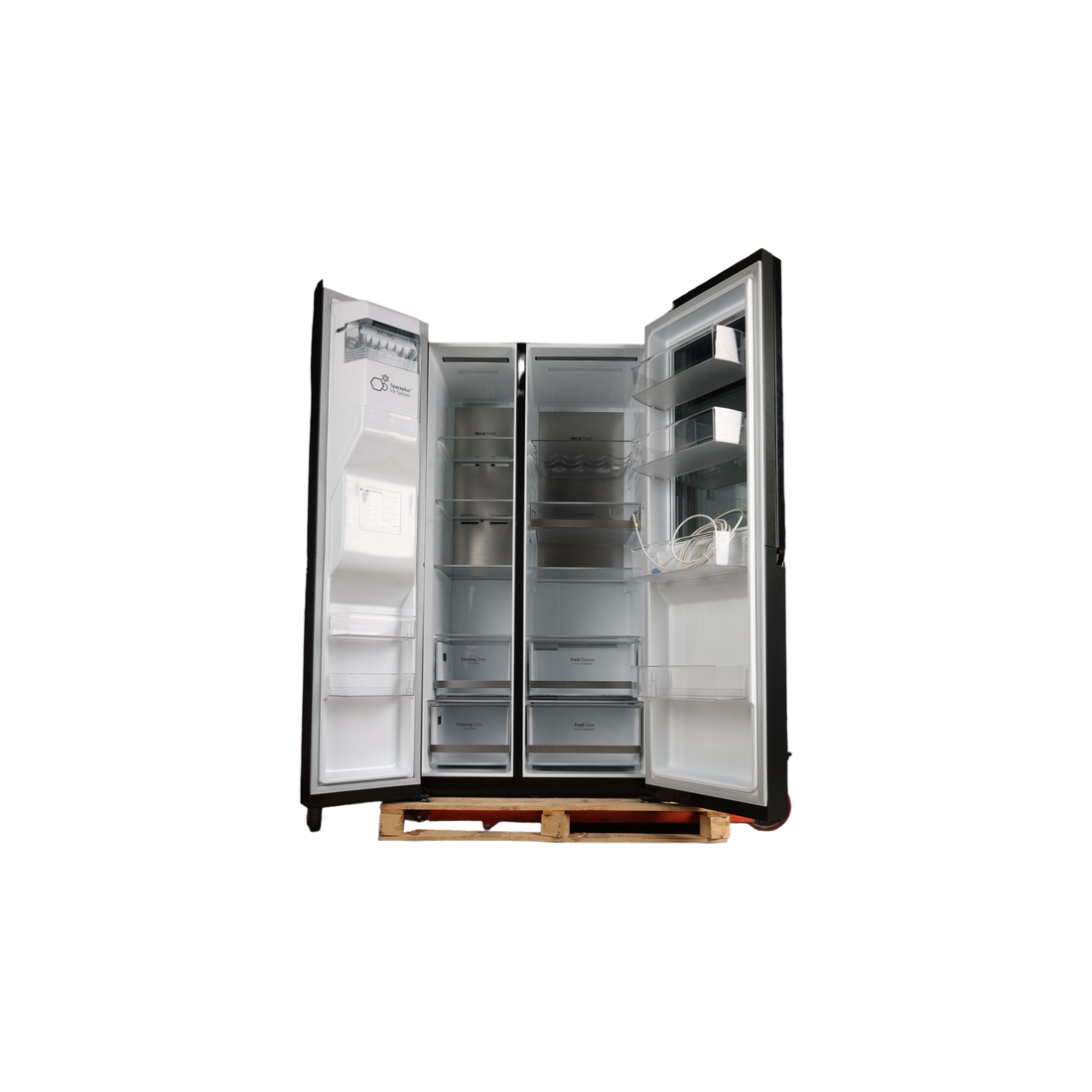 Réfrigérateur Américain 635 L Reconditionné LG GSXV90MCAE : vue de l'intérieur