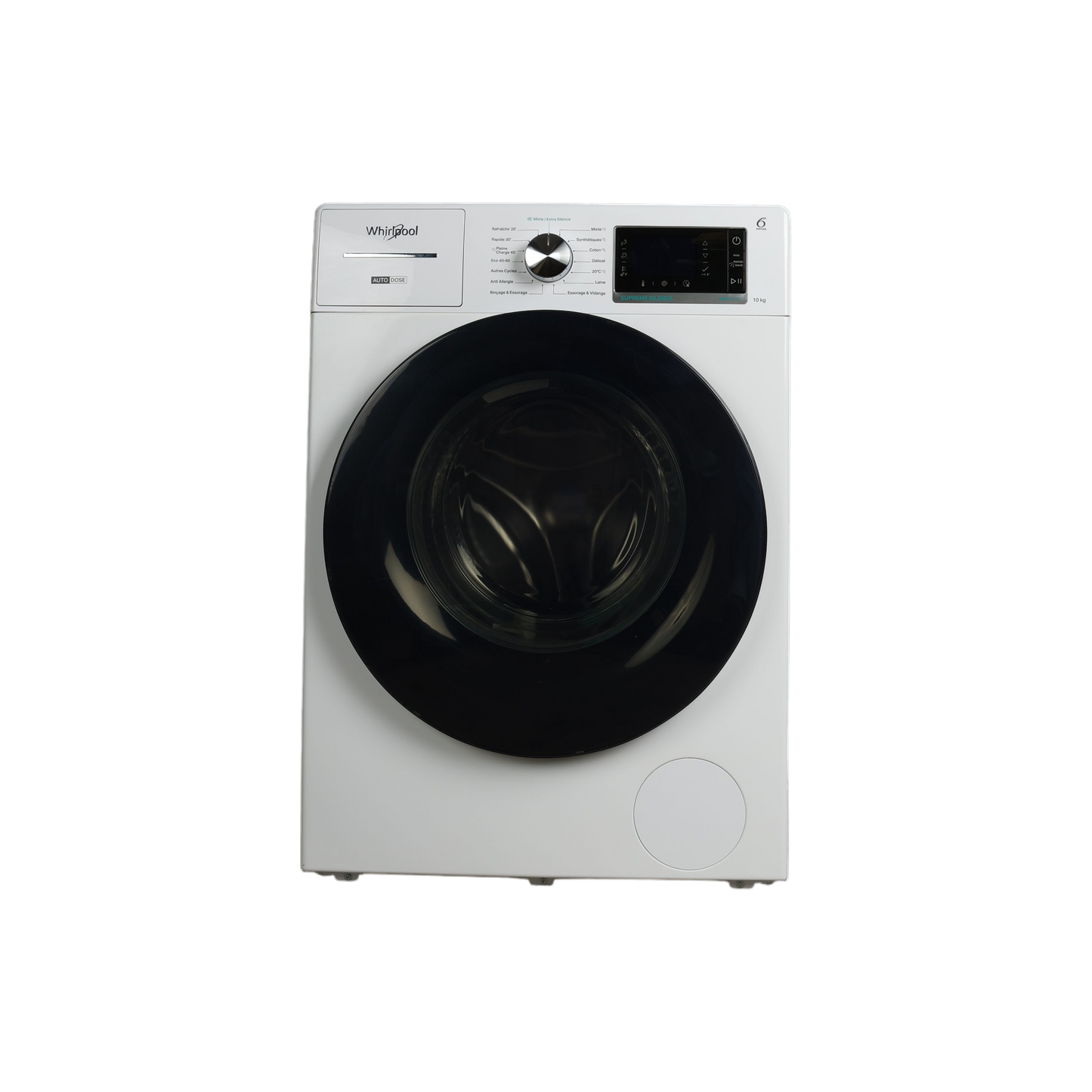 Lave-Linge Hublot 10 kg Reconditionné WHIRLPOOL W8W046WBFR : vue du côté droit