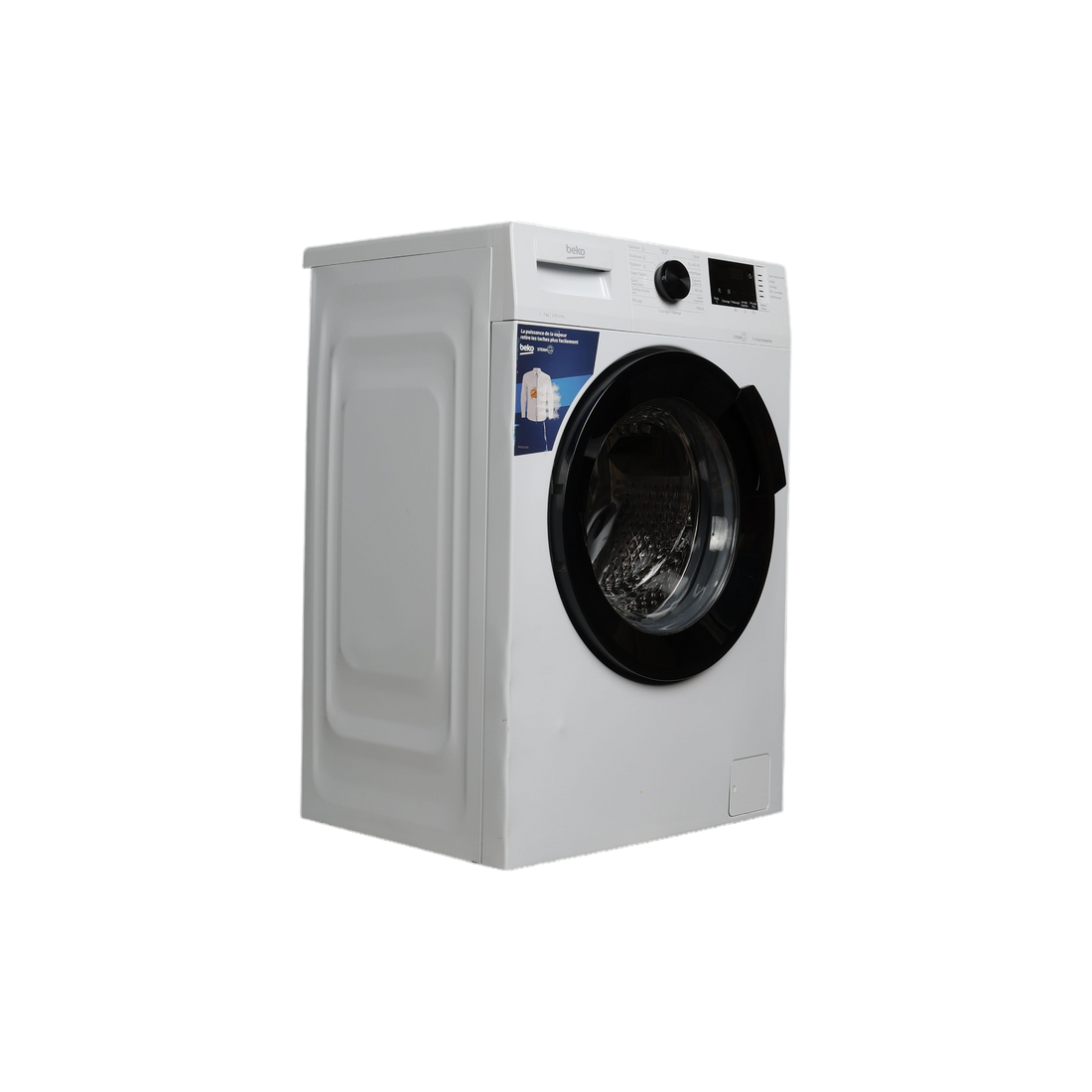 Lave-Linge Hublot 7 kg Reconditionné BEKO WUV72221BW : vue du côté gauche