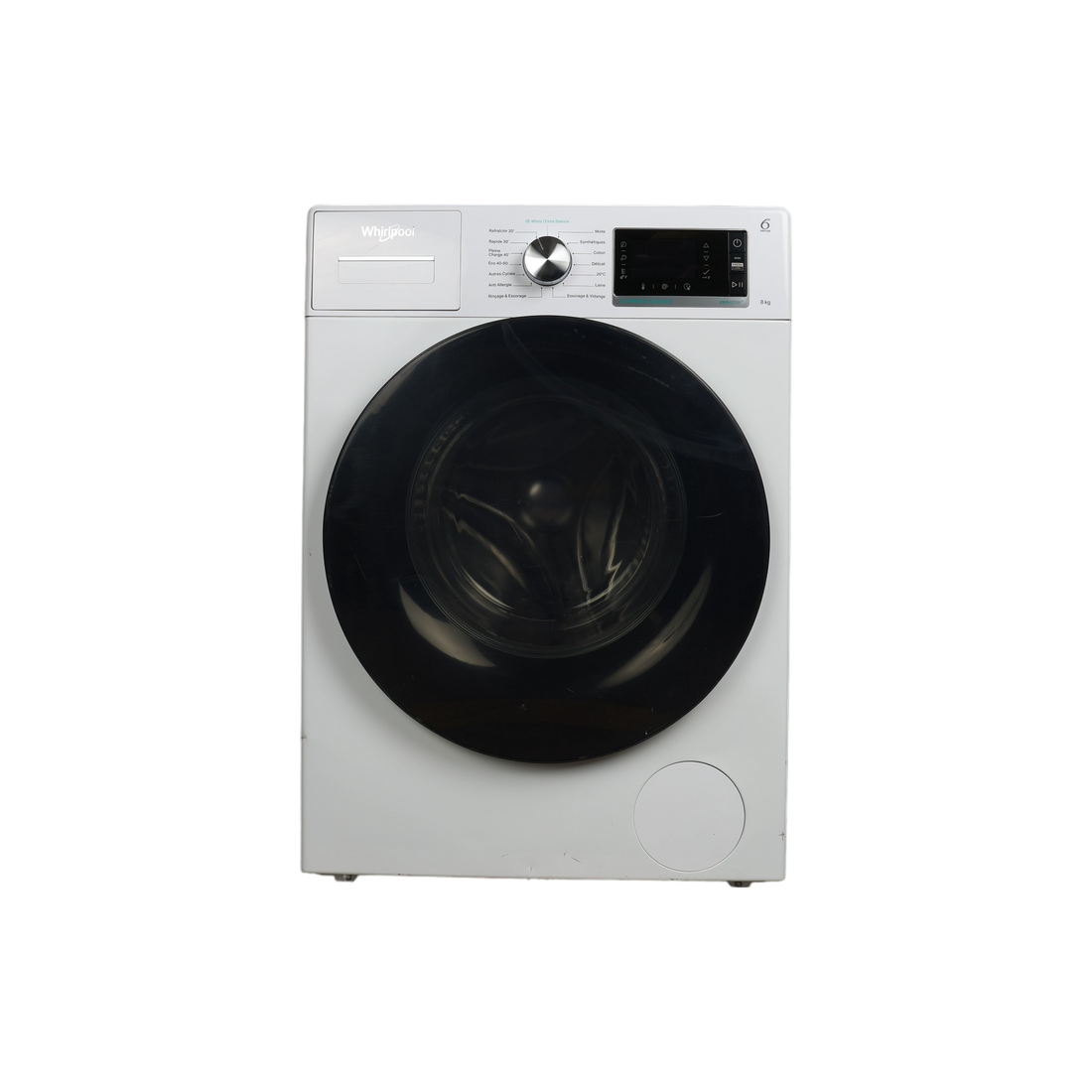 Lave-Linge Hublot 8 kg Reconditionné WHIRLPOOL W6XW845WBFR : vue de face