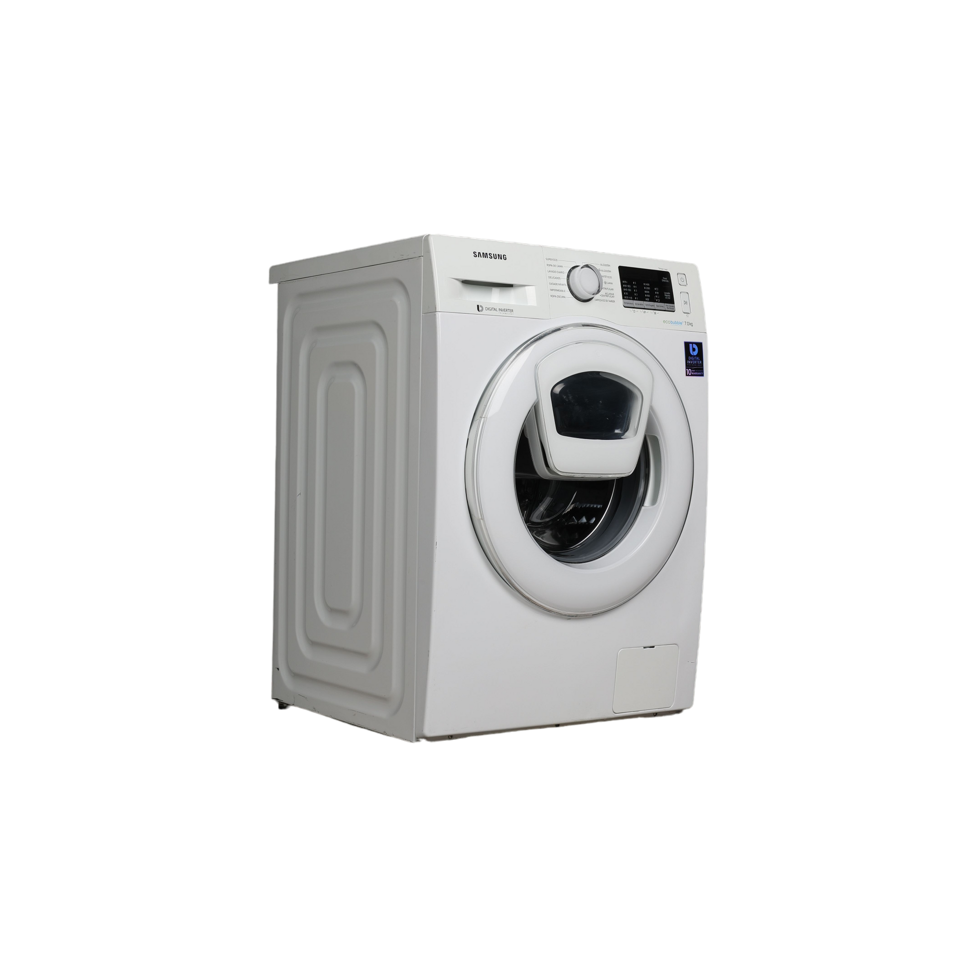 Lave-Linge Hublot 7 kg Reconditionné SAMSUNG WW70K5410WW : vue du côté gauche