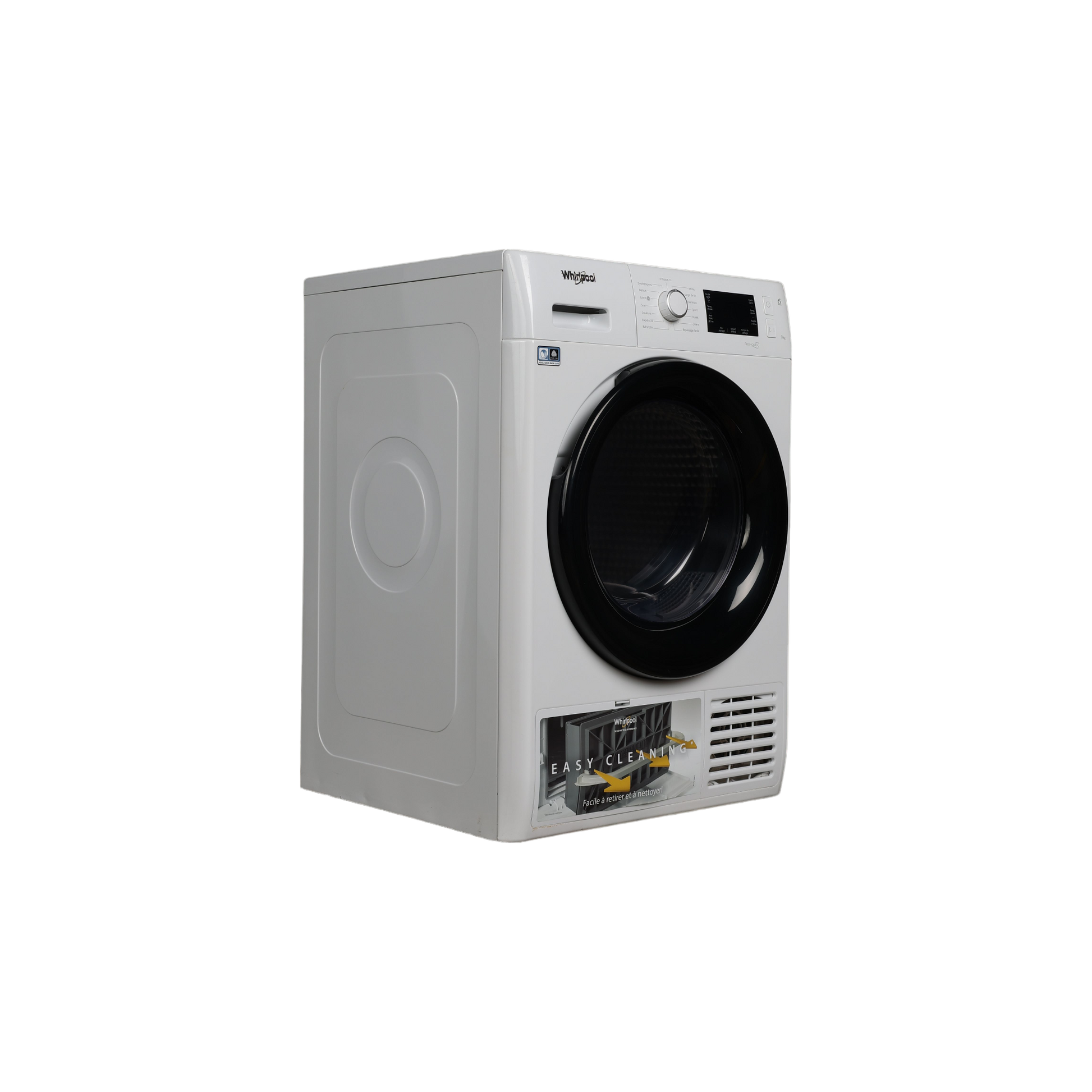 Seche-Linge Pompe À Chaleur 9 kg Reconditionné WHIRLPOOL FTM229X2BFR : vue du côté gauche