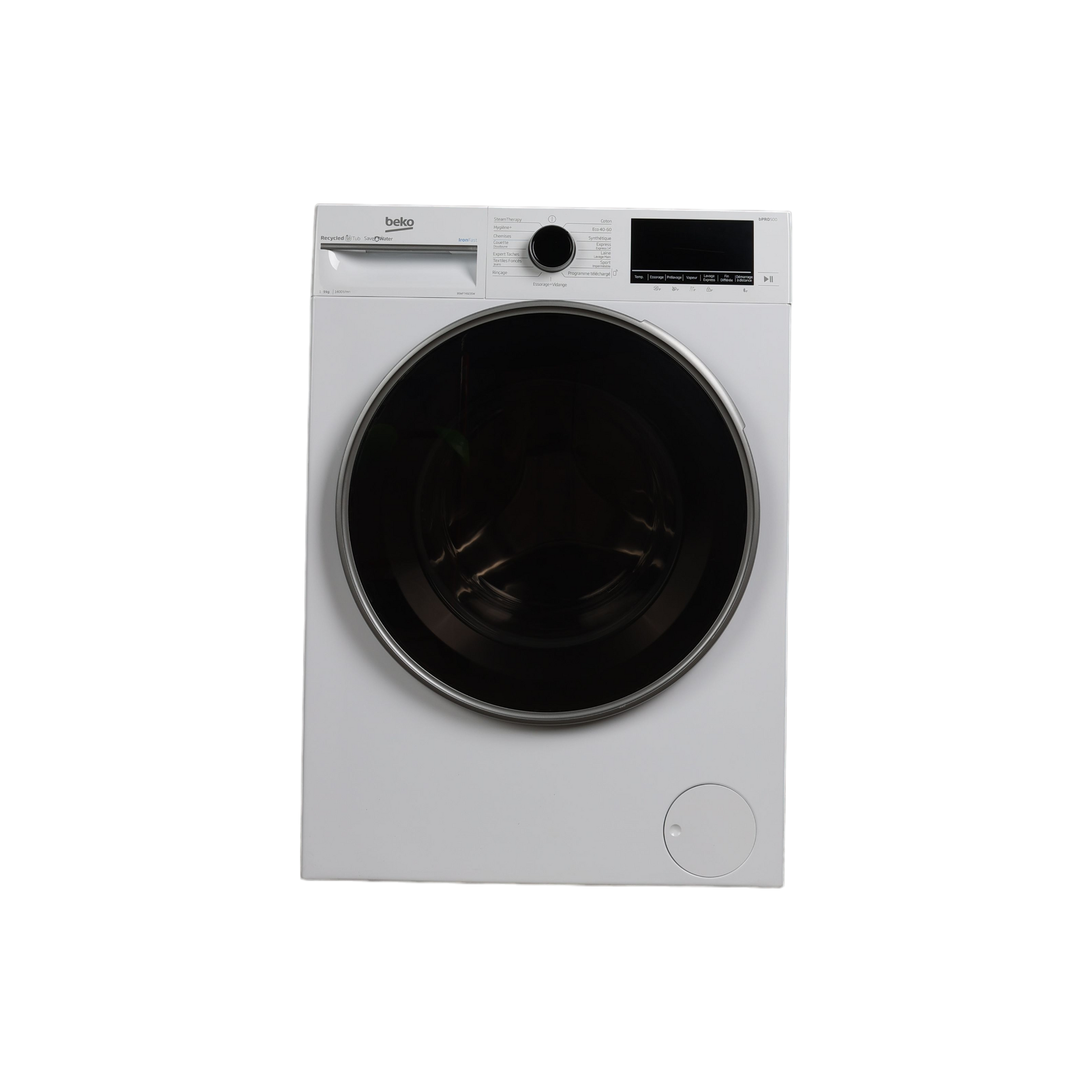 Lave-Linge Hublot 9 kg Reconditionné BEKO B5WFT4923SW : vue de face