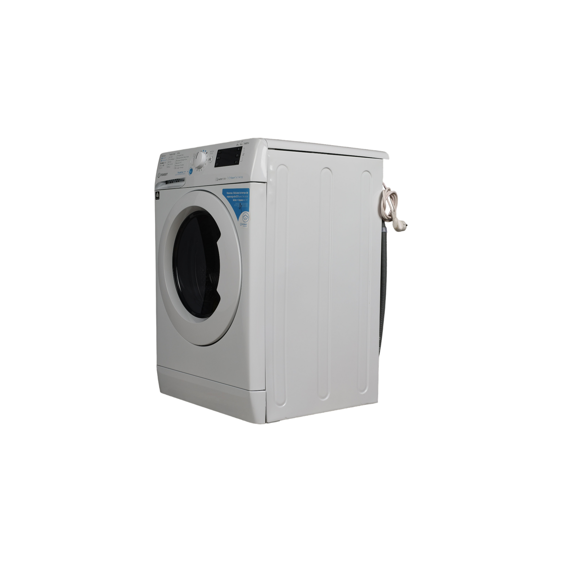 Lave-Linge Sechant 8 kg Reconditionné INDESIT BDE86435WVFR : vue du côté droit