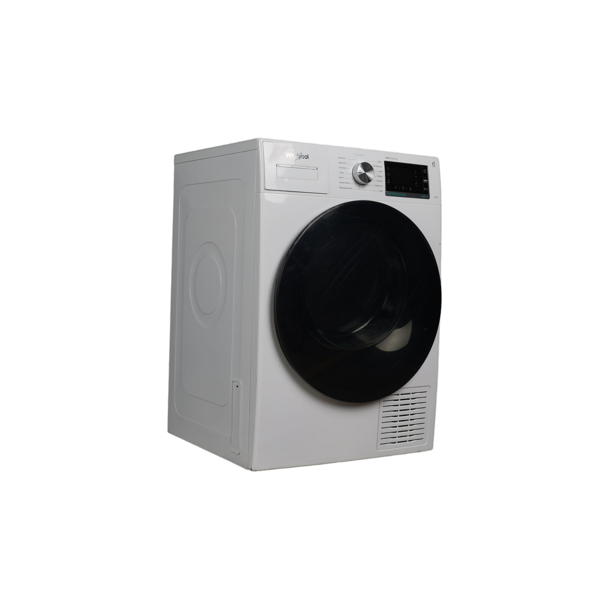 Seche-Linge Pompe À Chaleur 9 kg Reconditionné WHIRLPOOL W7D94WBFR : vue du côté gauche