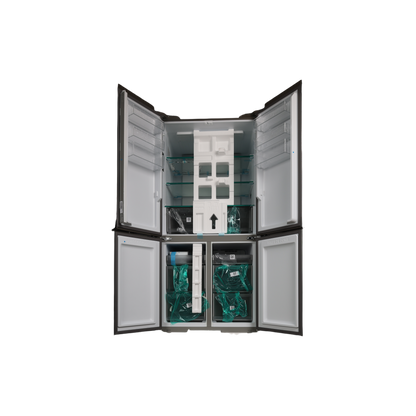 Réfrigérateur Multi-Portes 646 L Reconditionné HAIER HCR79F19ENMM : vue de l'intérieur