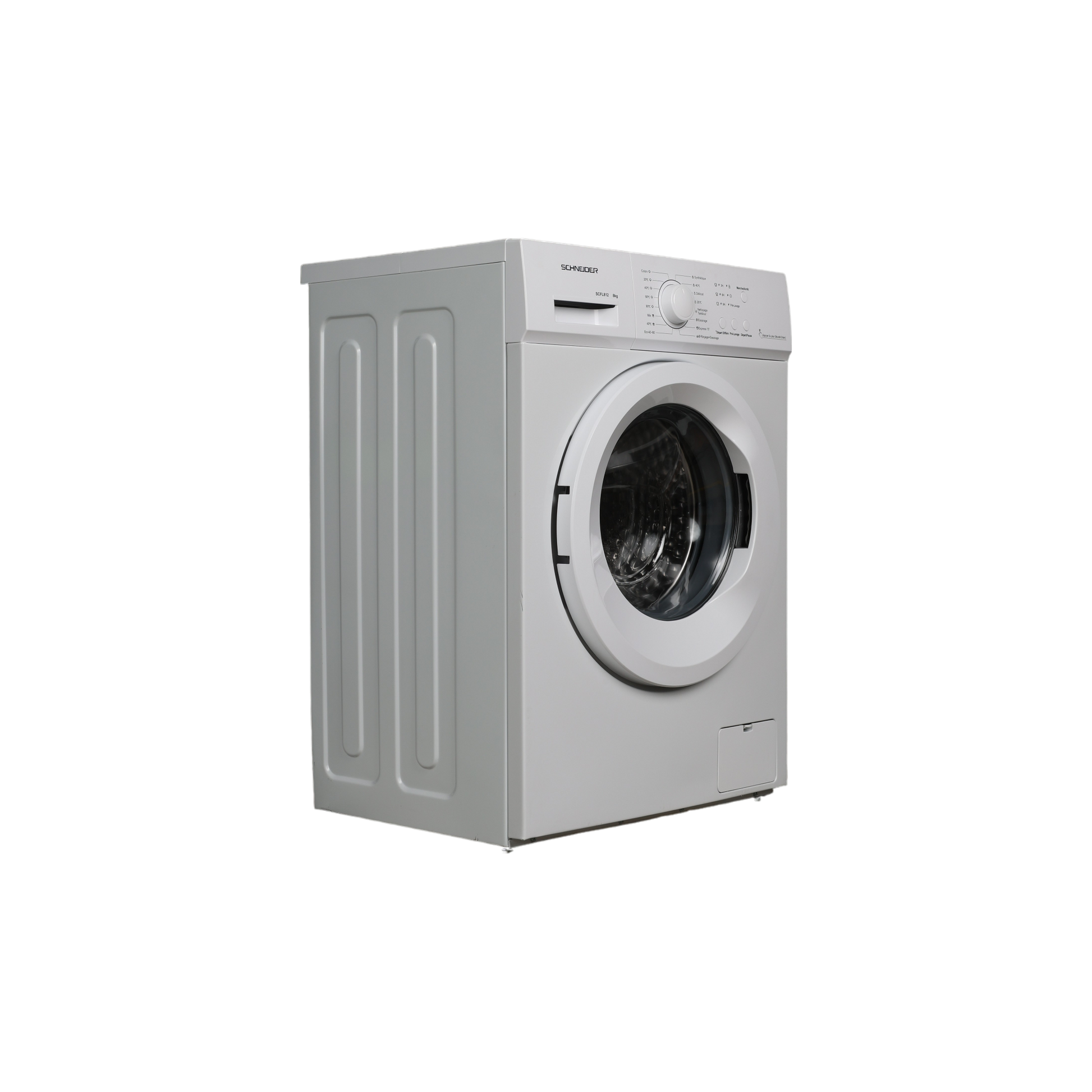Lave-Linge Hublot 8 kg Reconditionné SCHNEIDER SCFL812 : vue du côté gauche