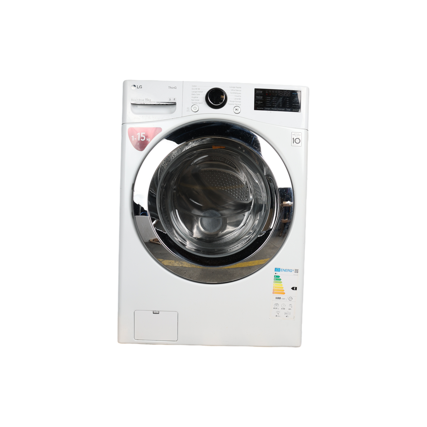 Lave-Linge Hublot 15 kg Reconditionné LG F51P12WH : vue de face