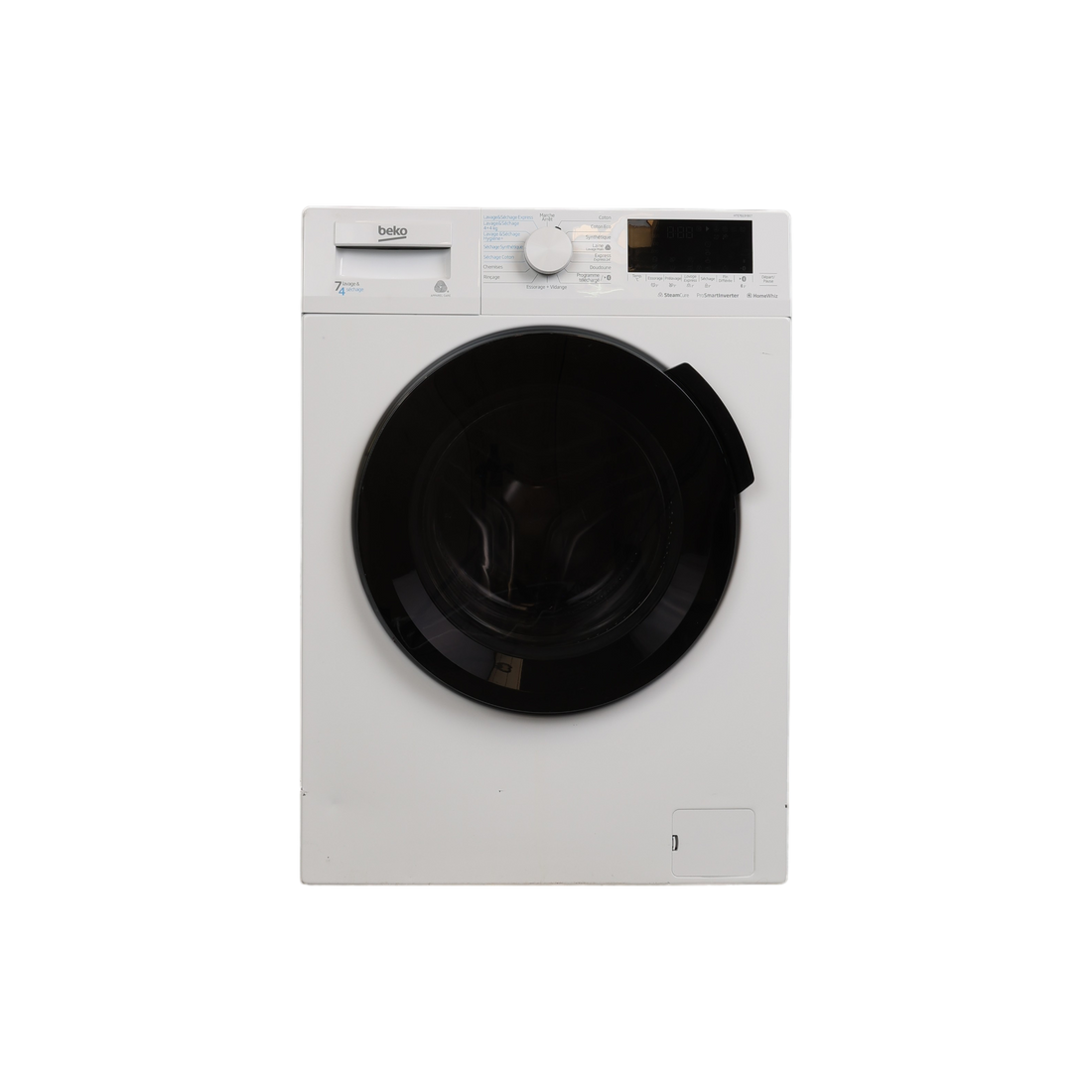 Lave-Linge Sechant 7 kg Reconditionné BEKO HTE7613YBST : vue de face