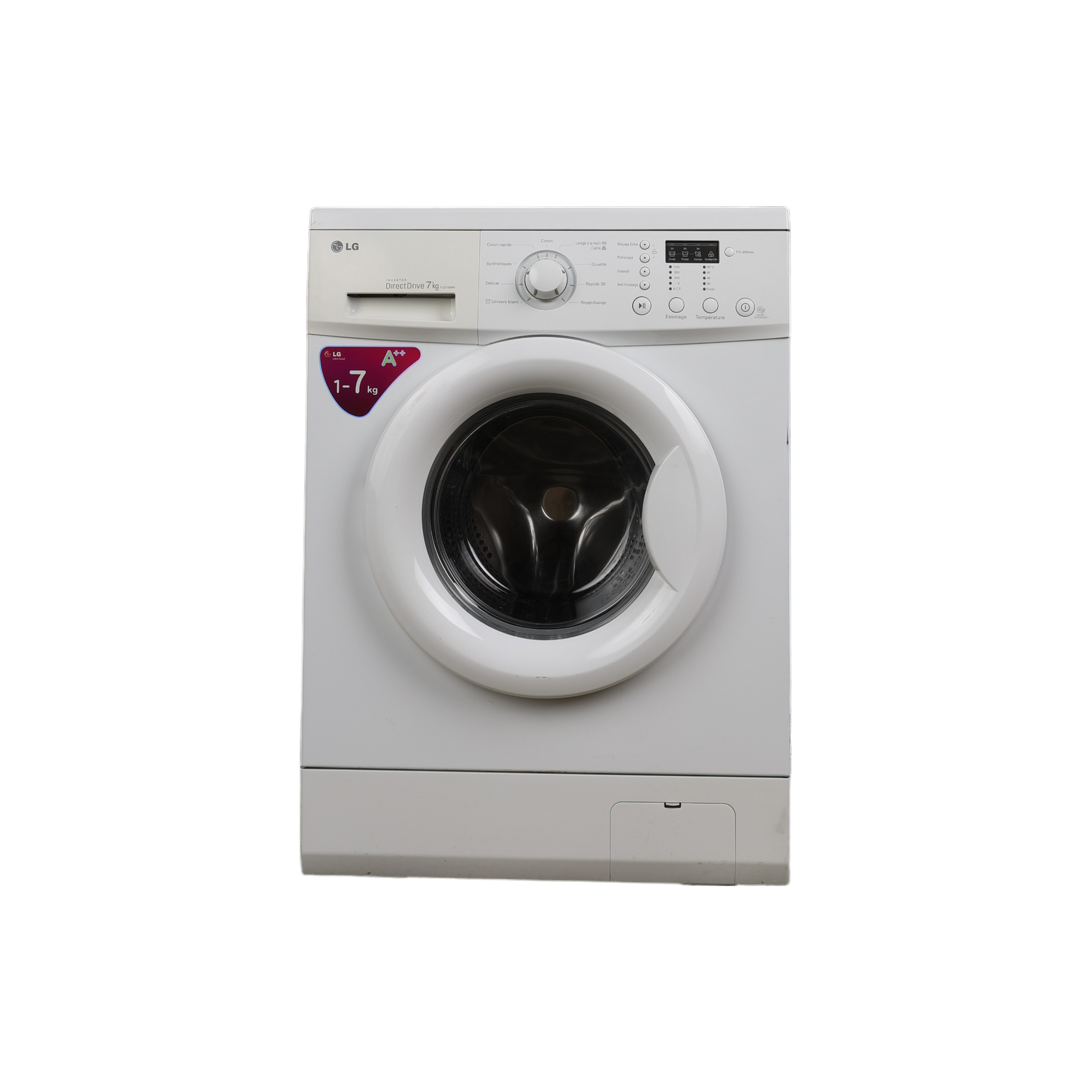 Lave-Linge Hublot 7 kg Reconditionné LG F72681WH : vue de face