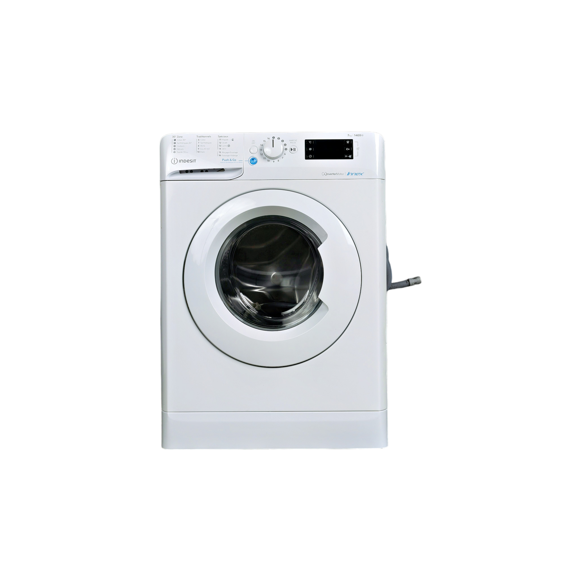 Lave-Linge Hublot 7 kg Reconditionné INDESIT BWE71483WFRN : vue de face