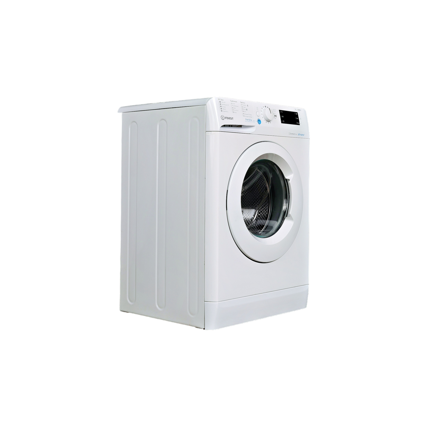 Lave-Linge Hublot 7 kg Reconditionné INDESIT BWE71483WFRN : vue du côté gauche