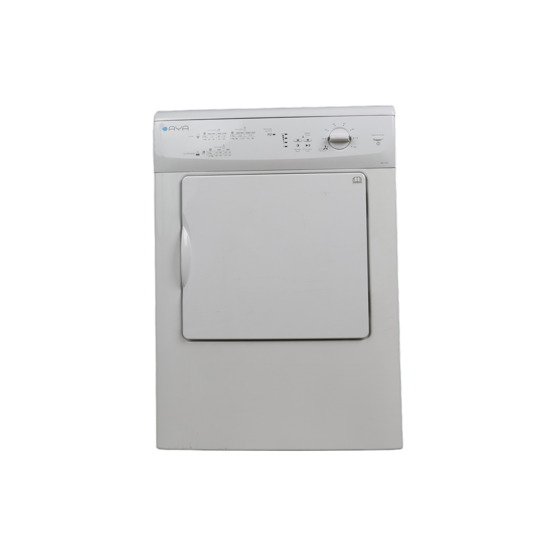 Seche-Linge Evacuation 6 kg Reconditionné AYA ASL1163 : vue de face