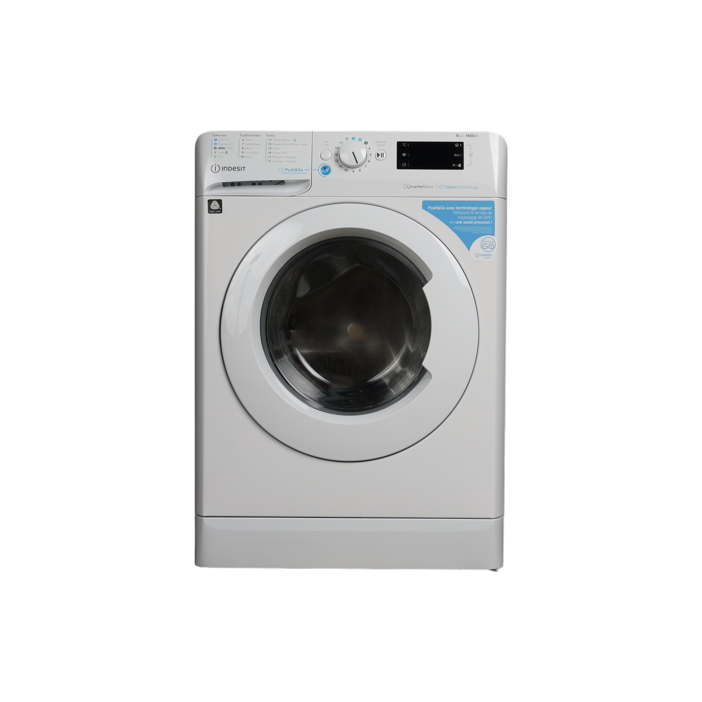 Lave-Linge Hublot 8 kg Reconditionné INDESIT BWE81495XWVFR : vue de face