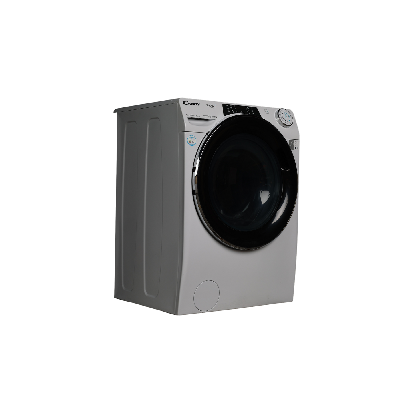 Lave-Linge Hublot 10 kg Reconditionné CANDY RPD4106BWMBC8-S : vue du côté gauche