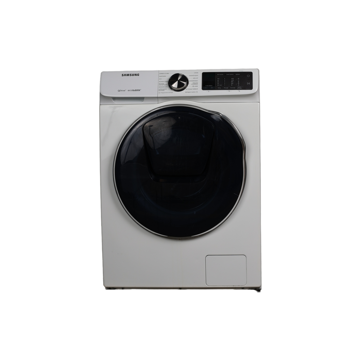 Lave-Linge Sechant 9 kg Reconditionné SAMSUNG WD90N645OOM : vue de face