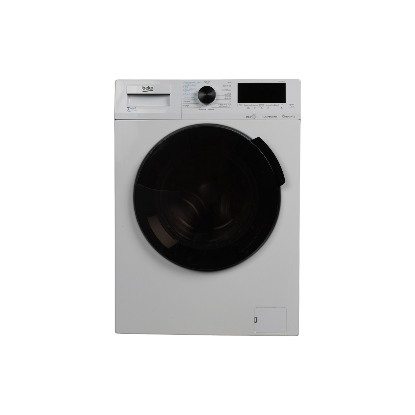 Lave-Linge Sechant 7 kg Reconditionné BEKO HTE7614YBST : vue de face