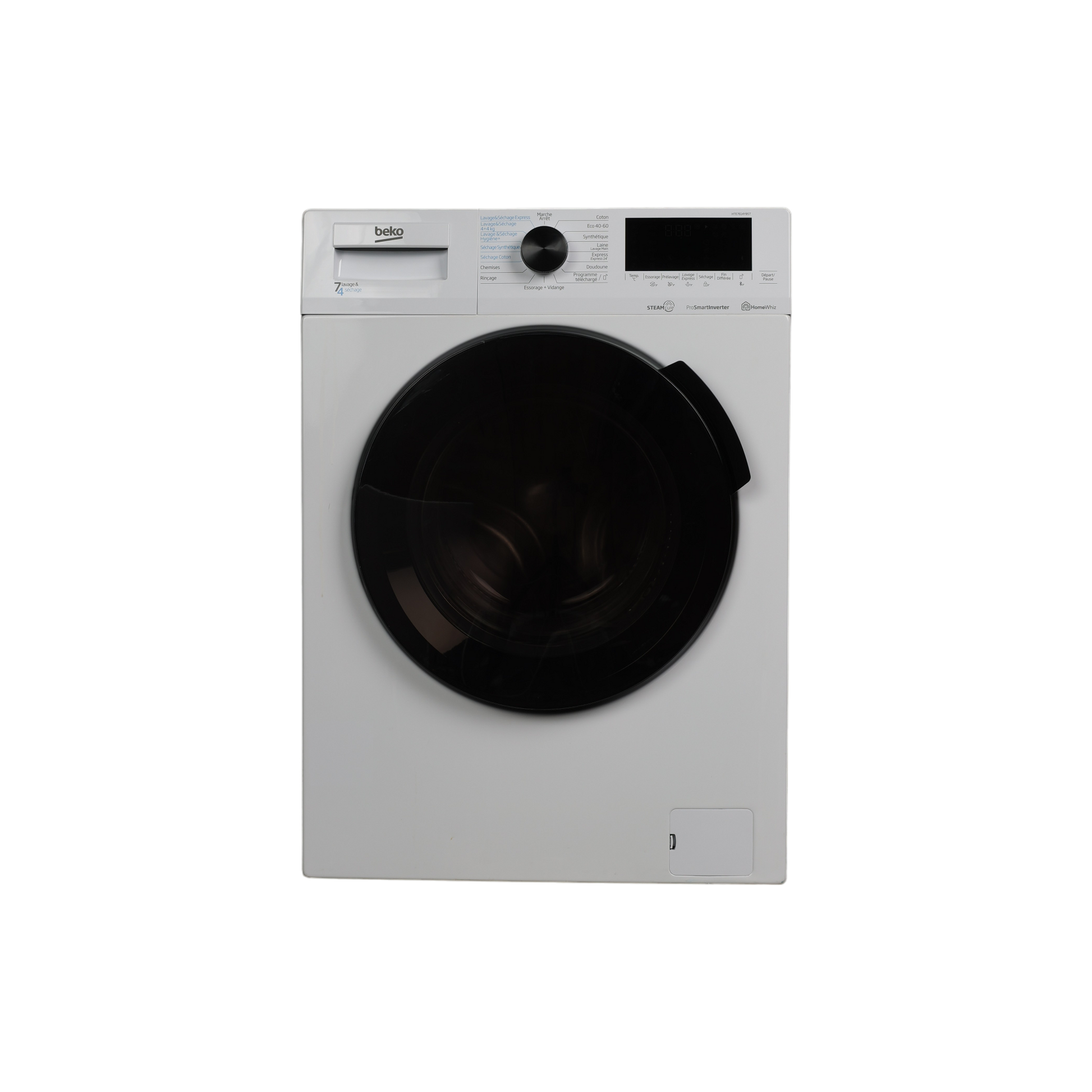 Lave-Linge Sechant 7 kg Reconditionné BEKO HTE7614YBST : vue de face