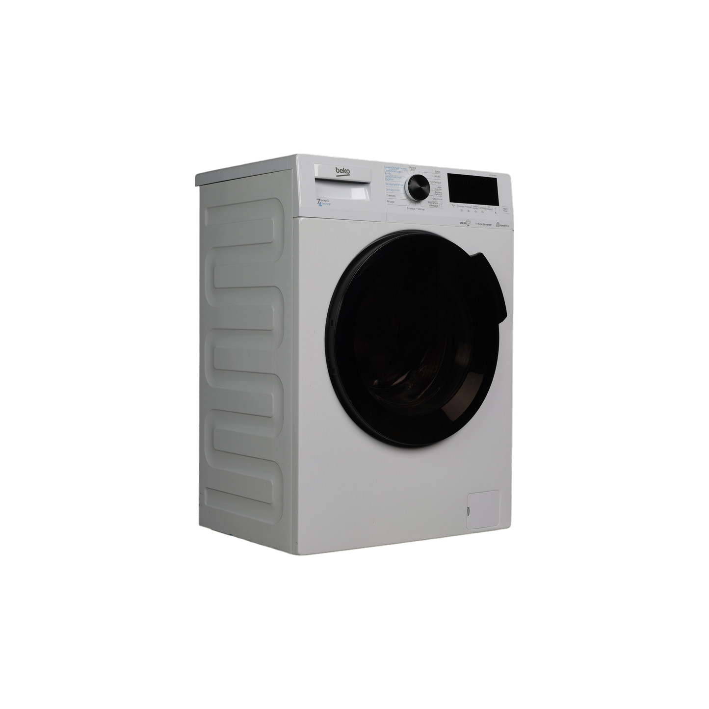 Lave-Linge Sechant 7 kg Reconditionné BEKO HTE7614YBST : vue du côté gauche