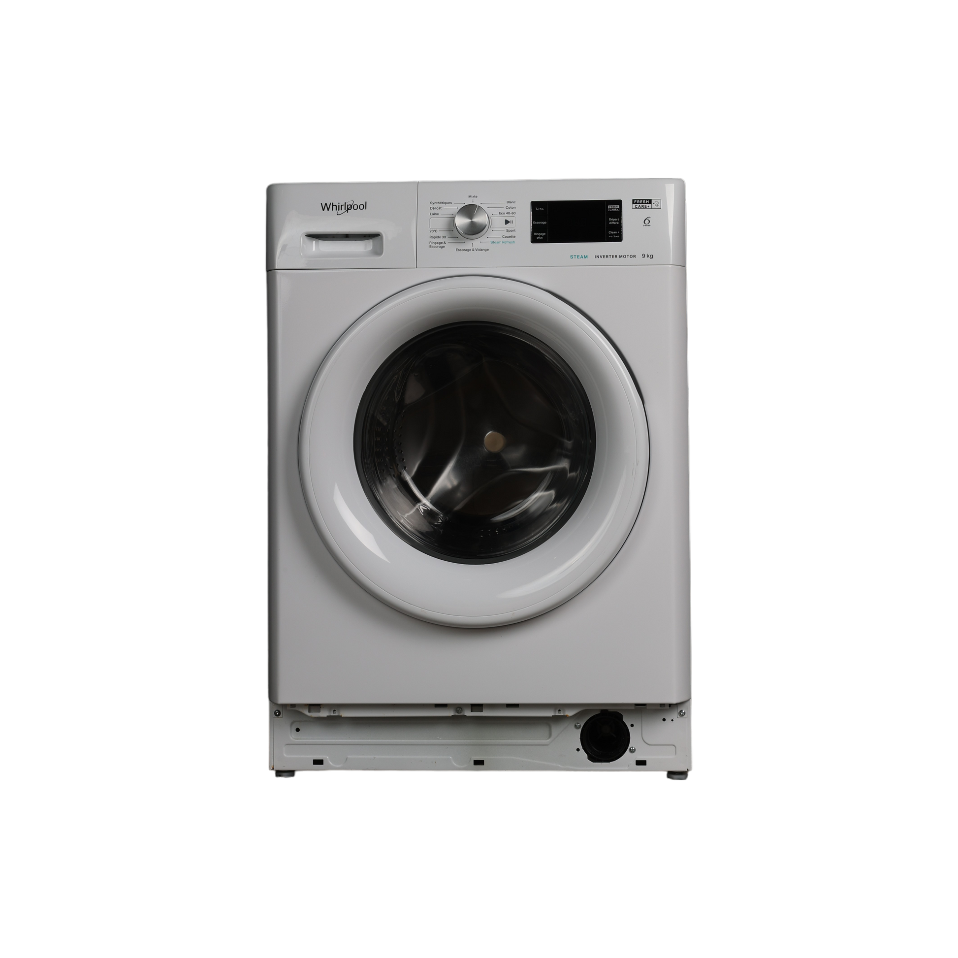 Lave-Linge Hublot 9 kg Reconditionné WHIRLPOOL FFBS9448WVFR : vue de face