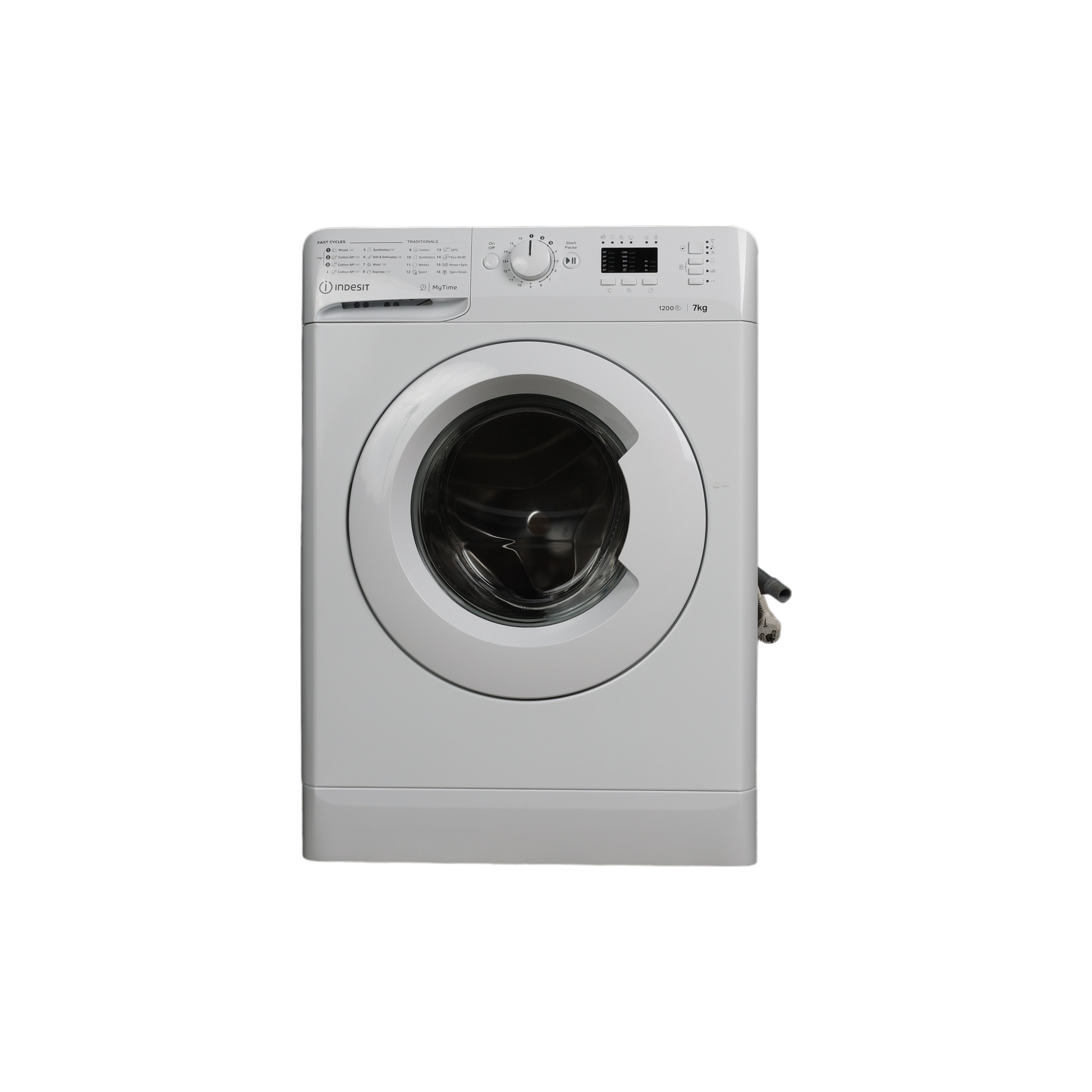 Lave-Linge Hublot 7 kg Reconditionné INDESIT MTWA71252WEE : vue de face