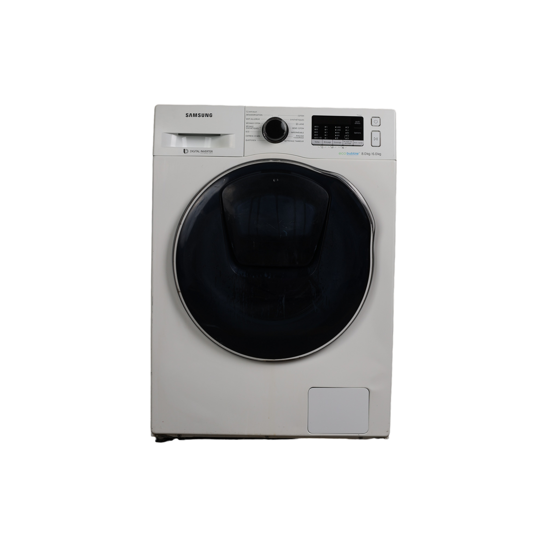 Lave-Linge Sechant 8 kg Reconditionné SAMSUNG WD80K5B10OW : vue de face