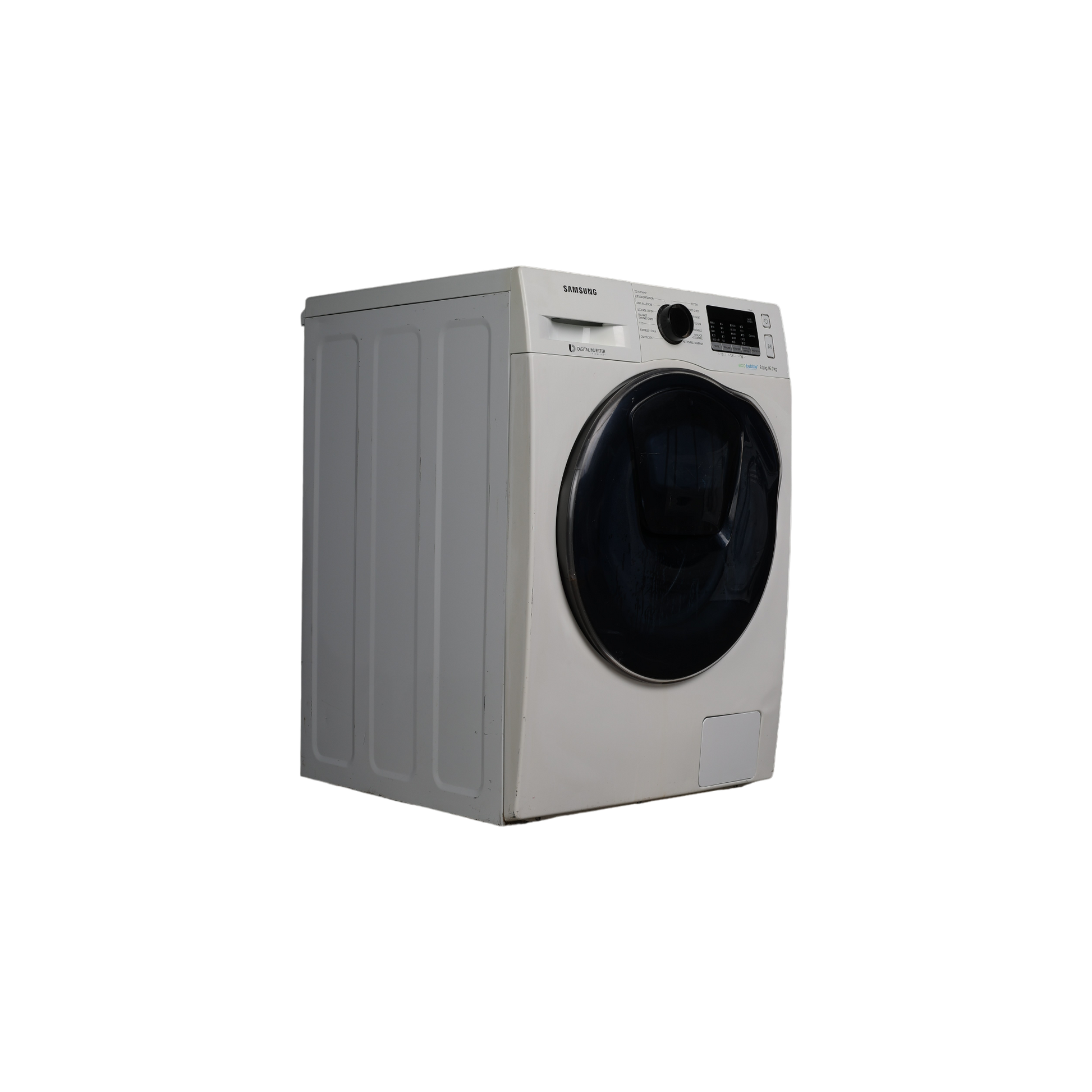 Lave-Linge Sechant 8 kg Reconditionné SAMSUNG WD80K5B10OW : vue du côté gauche
