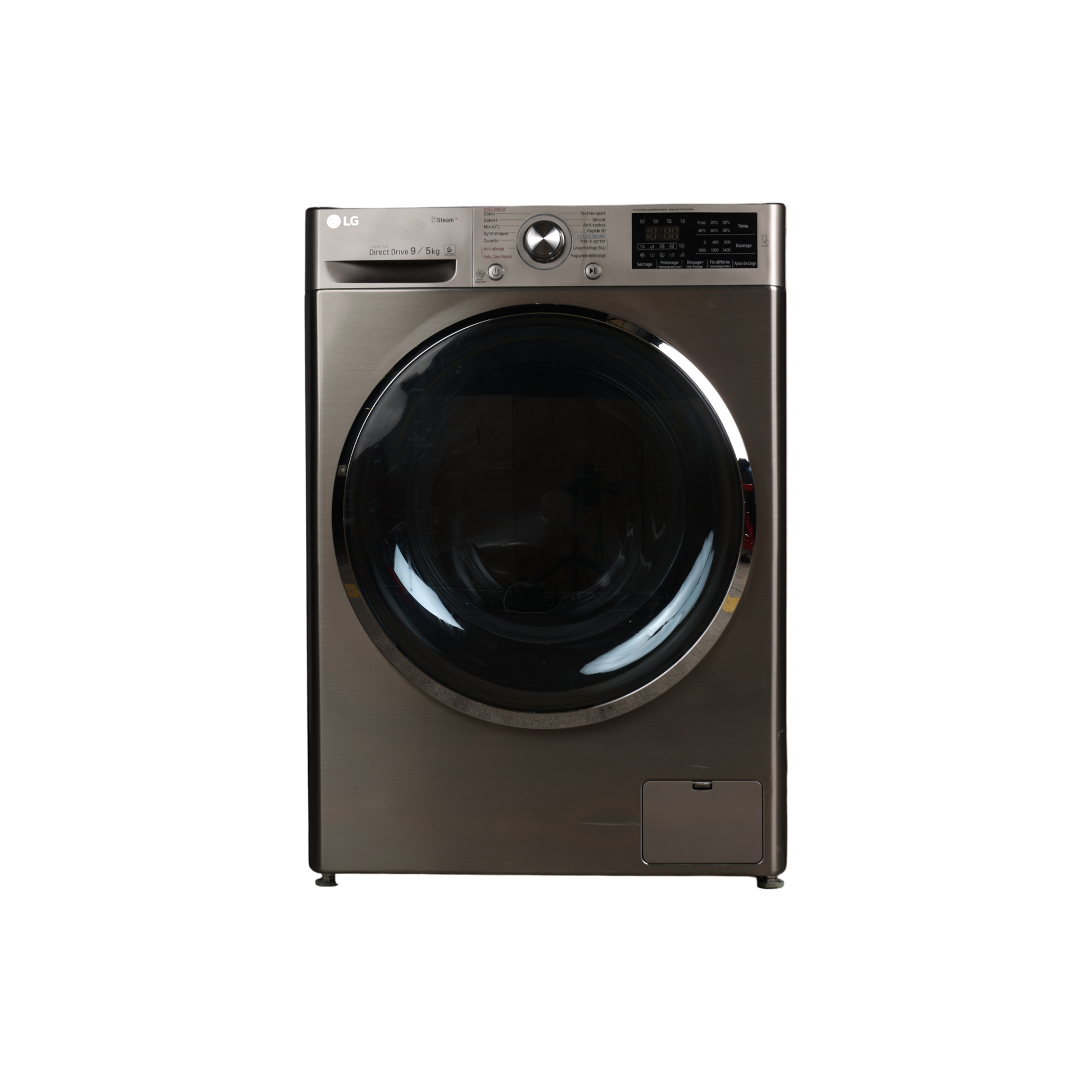 Lave-Linge Sechant 9 kg Reconditionné LG F954J62IXS : vue de face