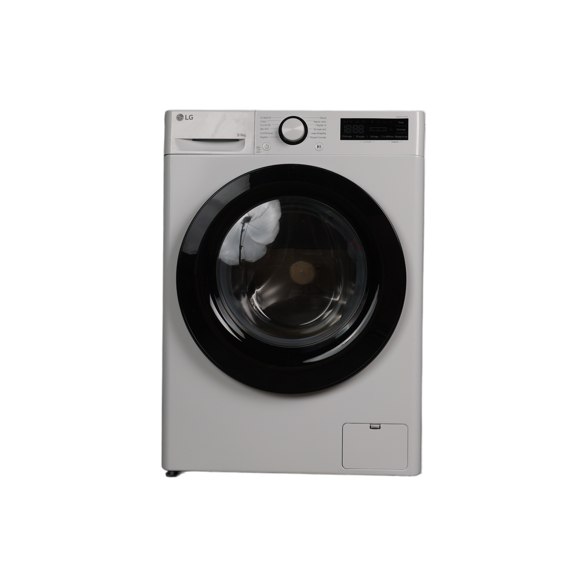 Lave-Linge Sechant 9 kg Reconditionné LG F964R35WR : vue de face