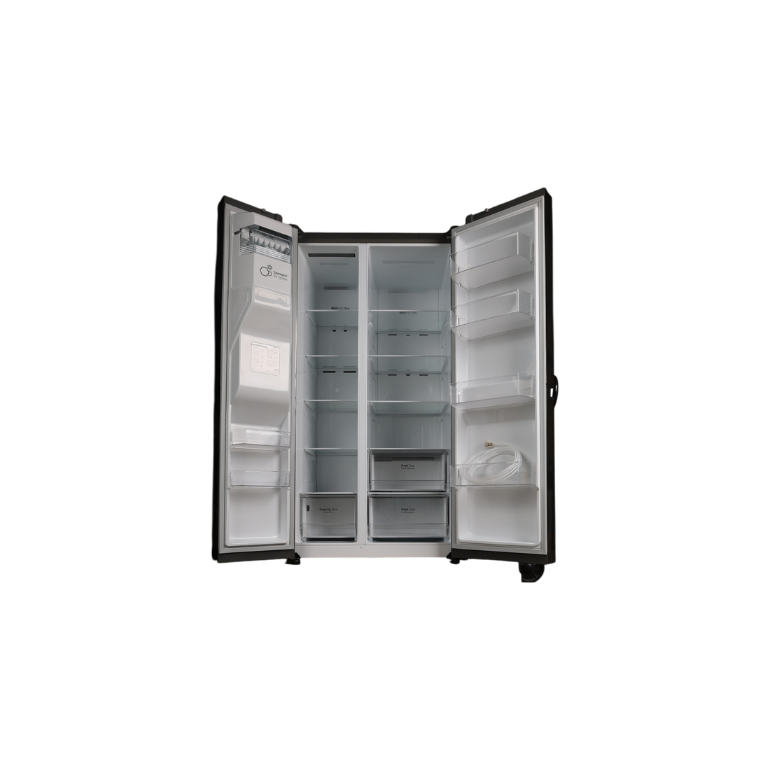 Réfrigérateur Américain 635 L Reconditionné LG GSLV50PZXF : vue de l'intérieur