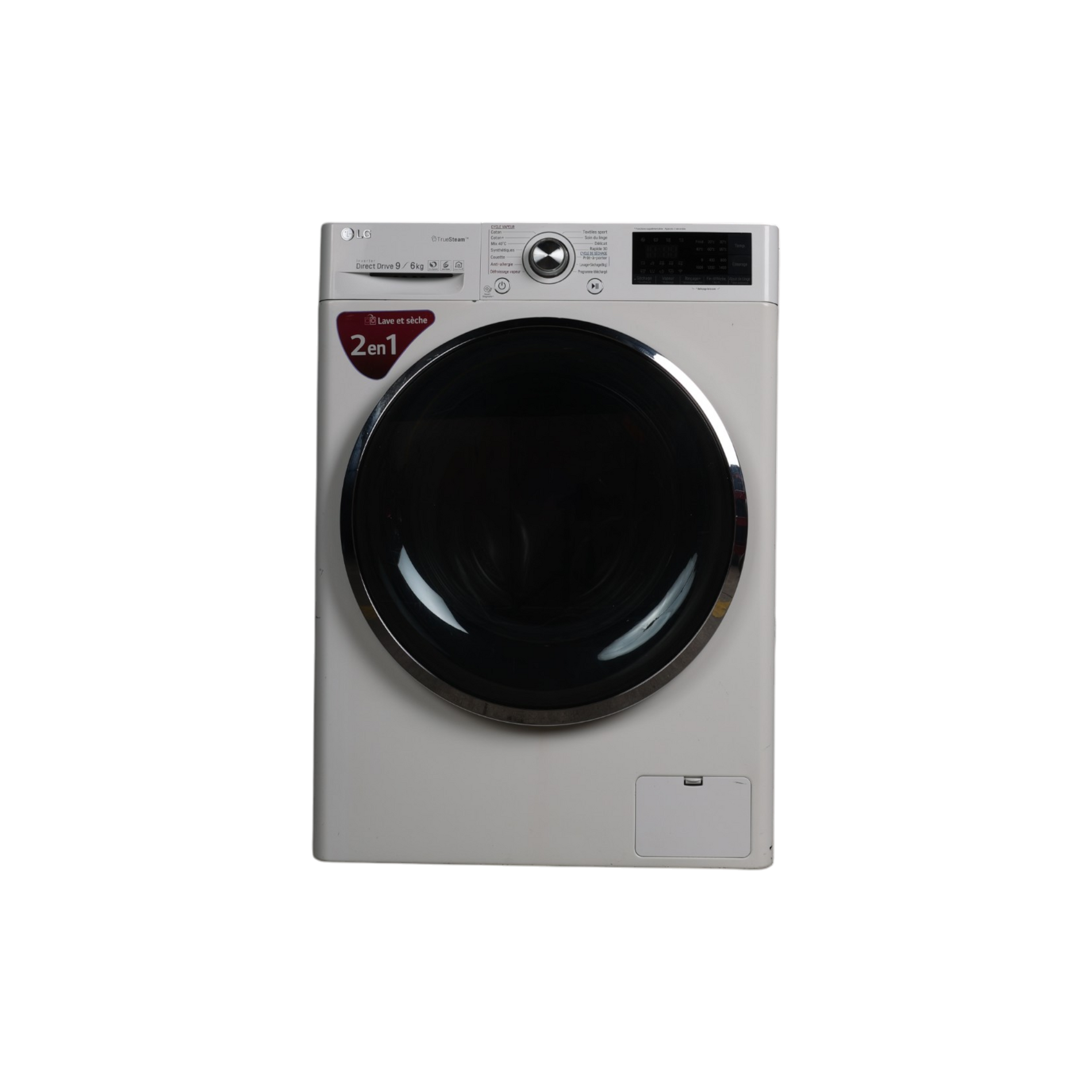 Lave-Linge Sechant 9 kg Reconditionné LG F964J72WRH : vue de face