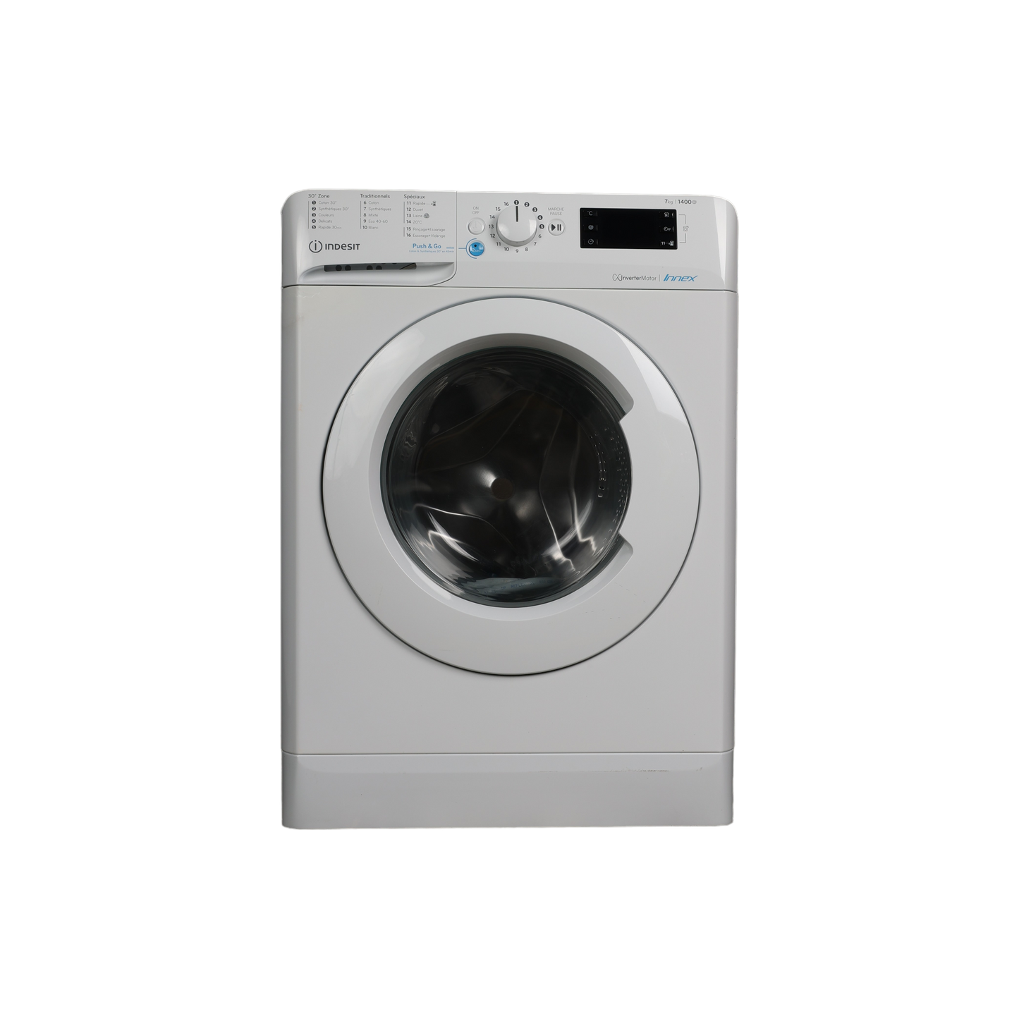 Lave-Linge Hublot 7 kg Reconditionné INDESIT BWE71484XWFRN : vue de face