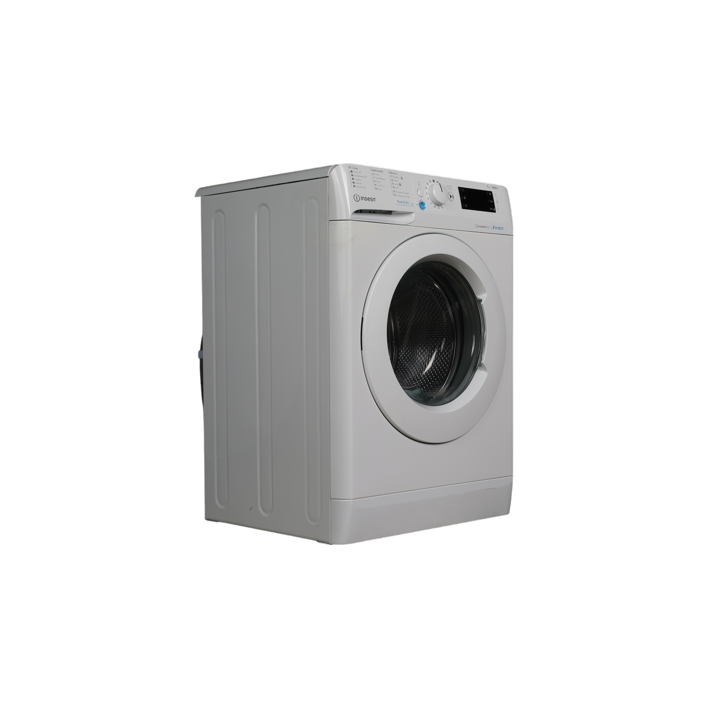 Lave-Linge Hublot 7 kg Reconditionné INDESIT BWE71484XWFRN : vue du côté gauche