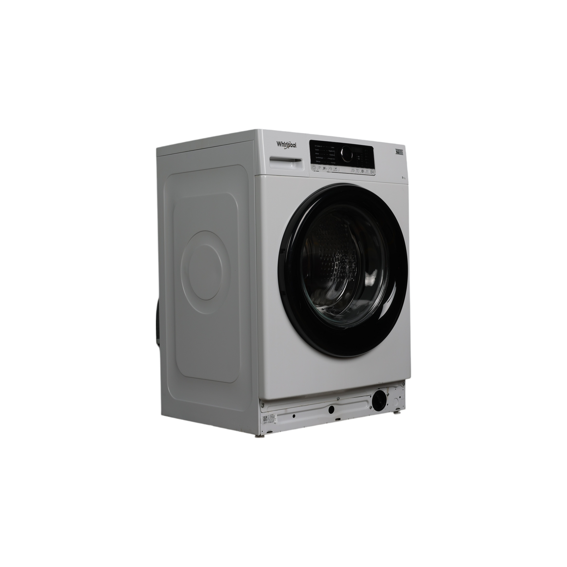 Lave-Linge Hublot 8 kg Reconditionné WHIRLPOOL ZEN8 : vue du côté gauche