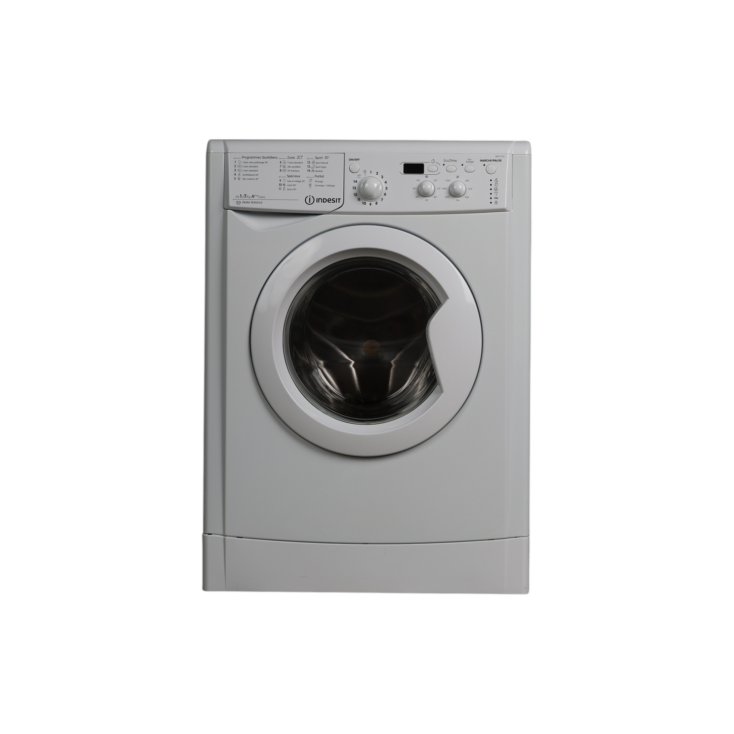 Lave-Linge Hublot 7 kg Reconditionné INDESIT IWC 71252 C FR : vue de face