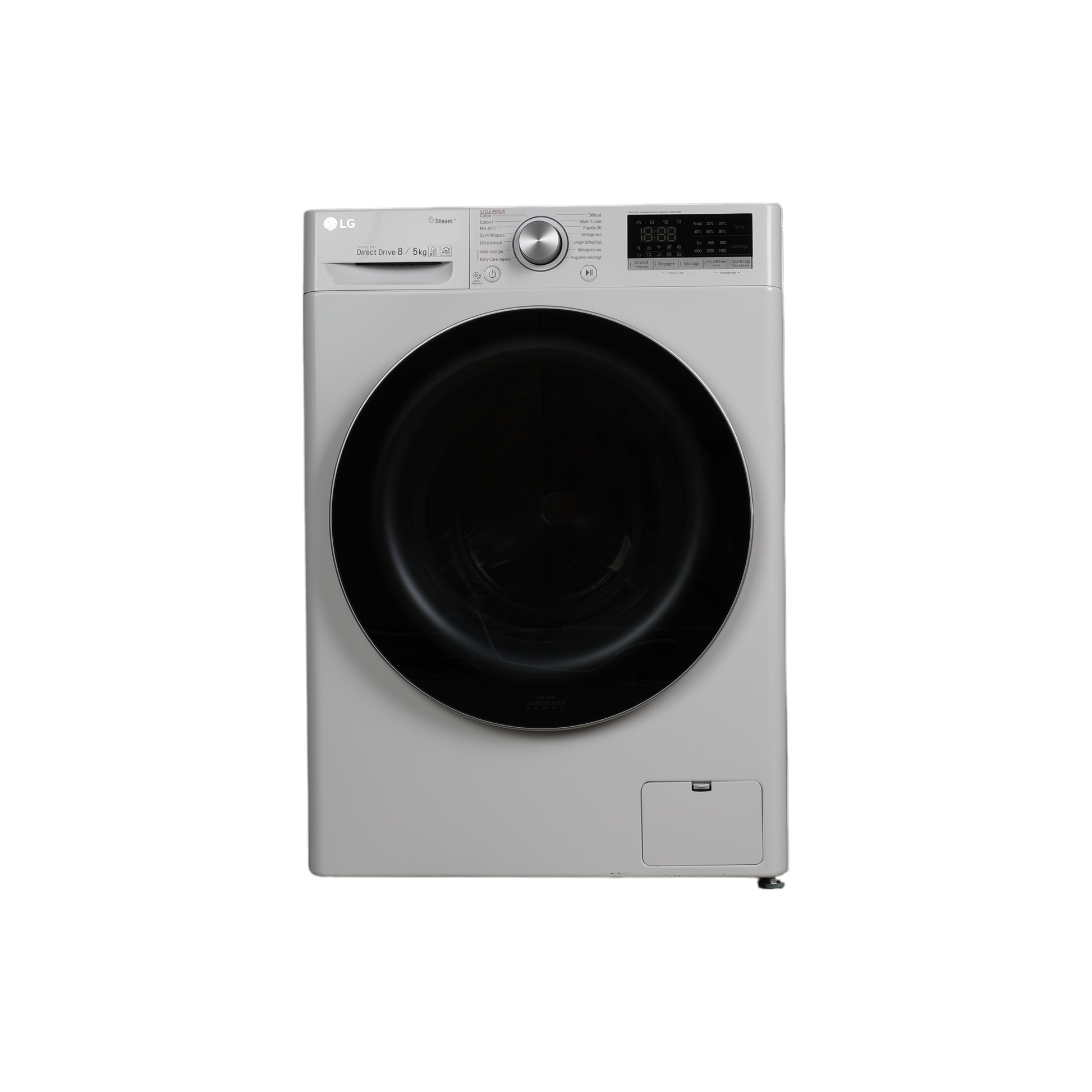 Lave-Linge Sechant 8 kg Reconditionné LG F854N51WHSB : vue de face