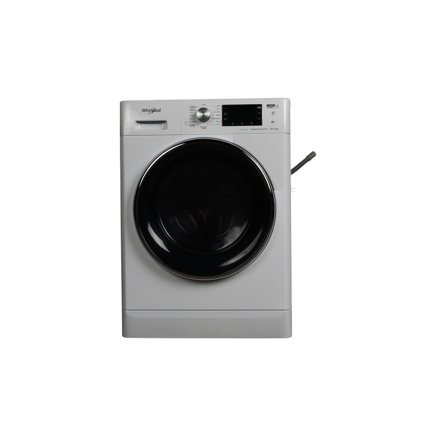 Lave-Linge Sechant 10 kg Reconditionné WHIRLPOOL FFWDD1074269BCVFR : vue de face