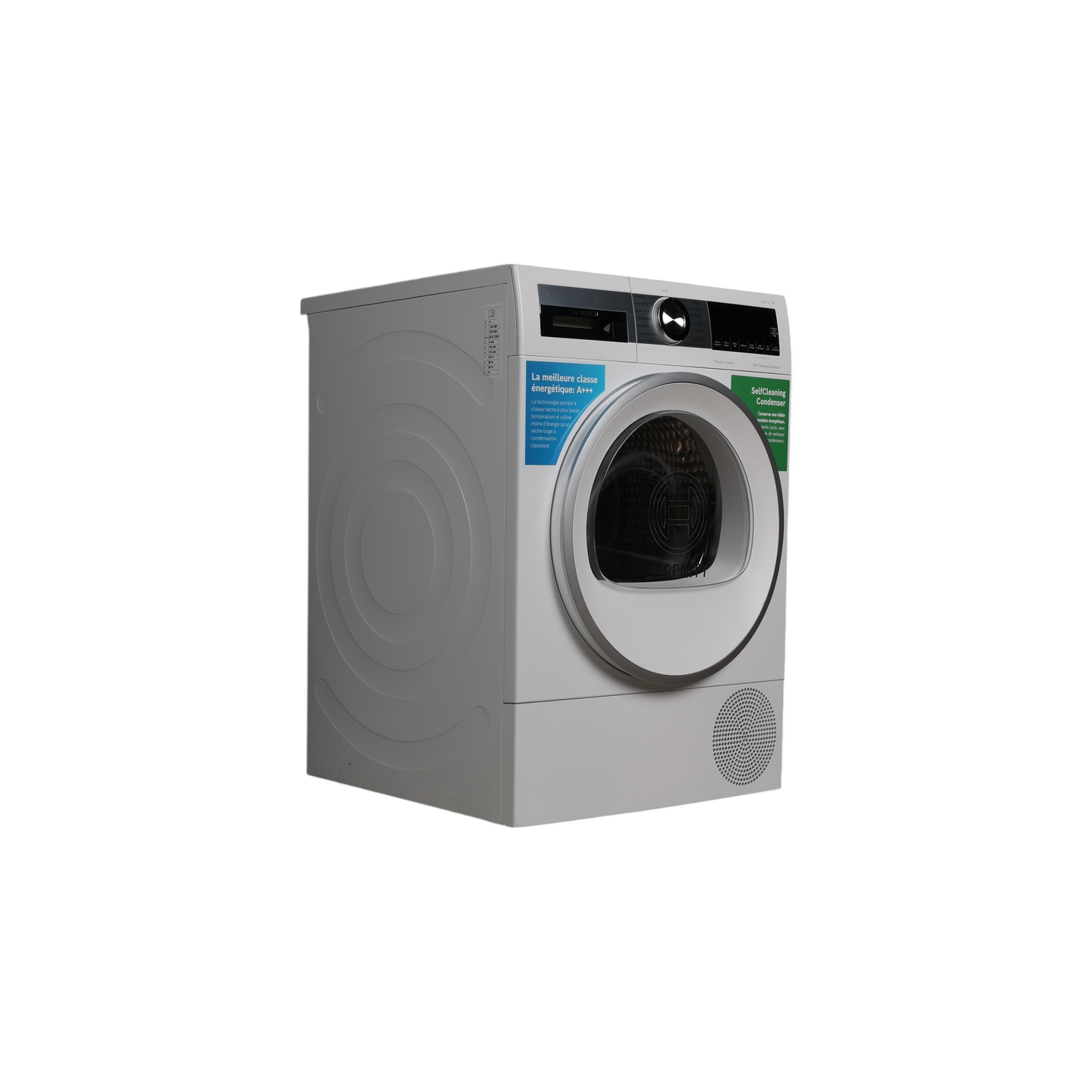 Seche-Linge Pompe À Chaleur 9 kg Reconditionné BOSCH WQG245DSFR : vue du côté gauche