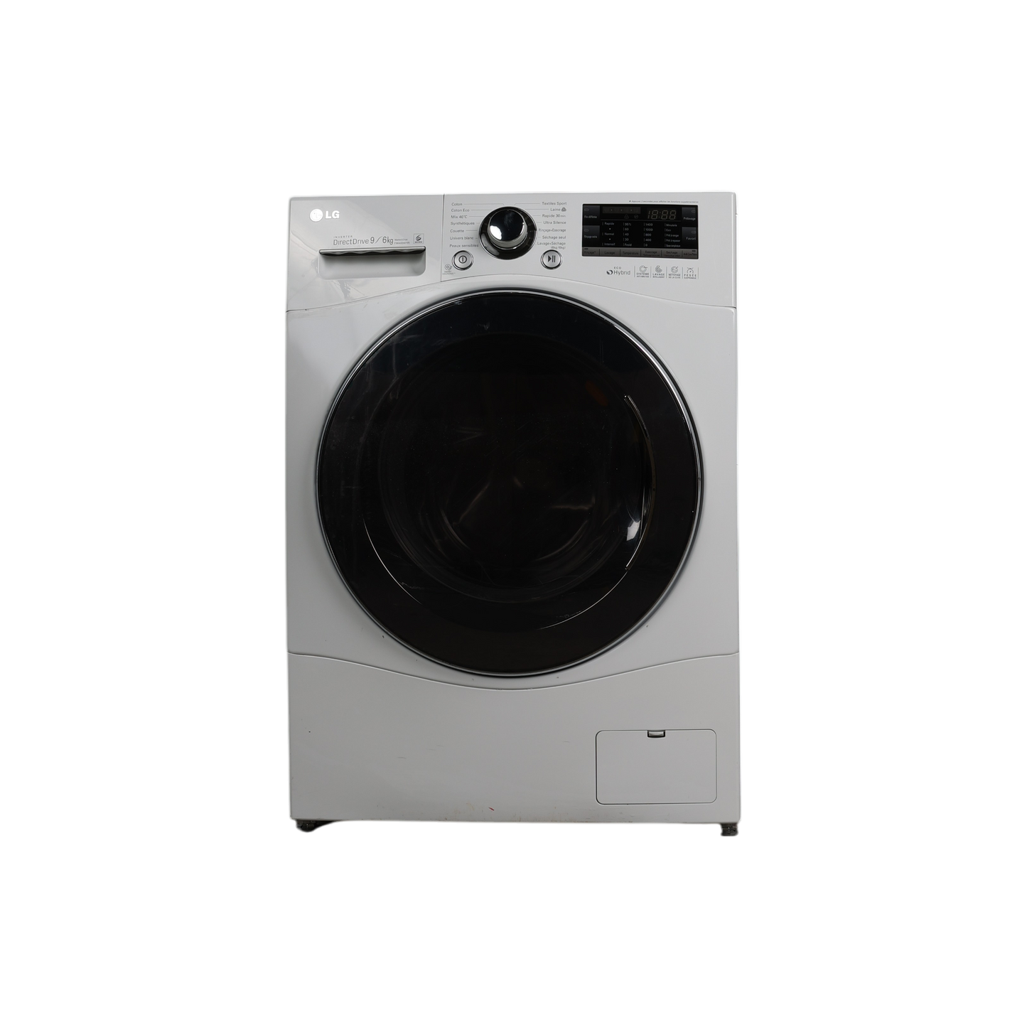 Lave-Linge Sechant 9 kg Reconditionné LG F96400WHR : vue de face