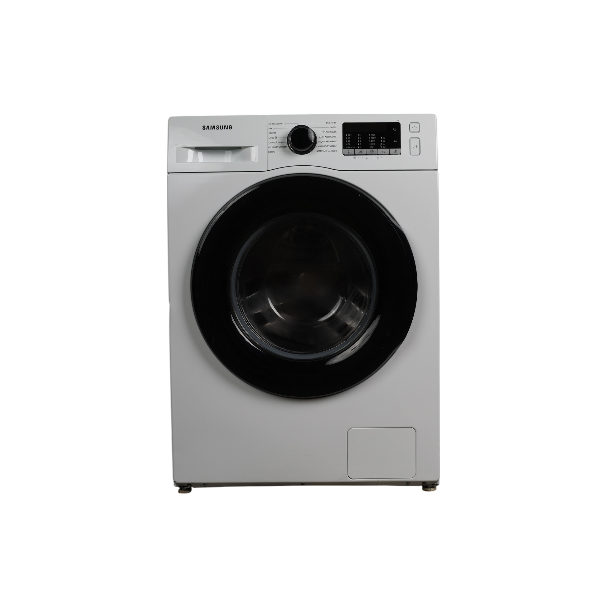 Lave-Linge Hublot 9 kg Reconditionné SAMSUNG WW90TA026AE : vue de face