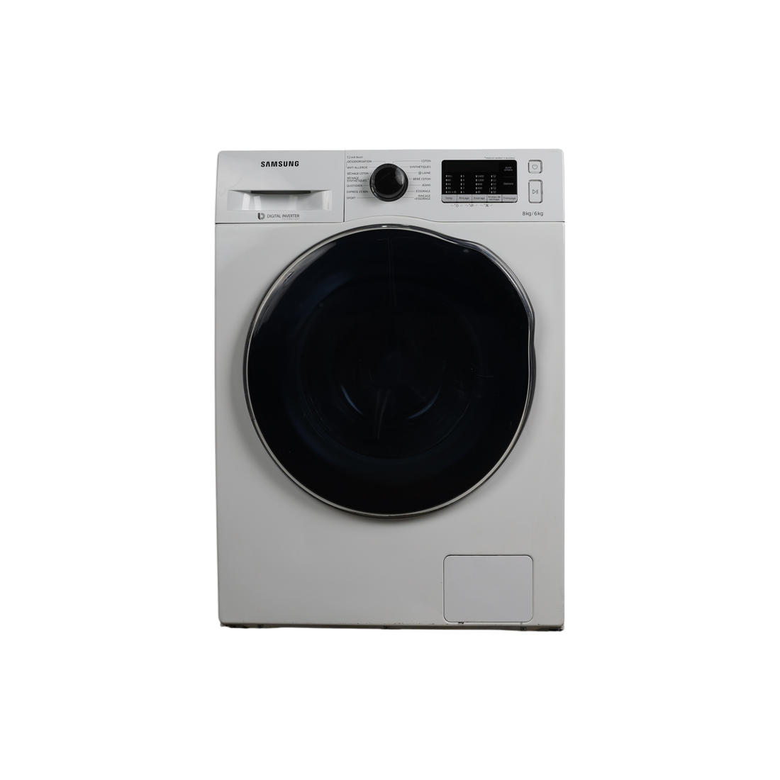 Lave-Linge Sechant 8 kg Reconditionné SAMSUNG WD80J6A10AW : vue de face