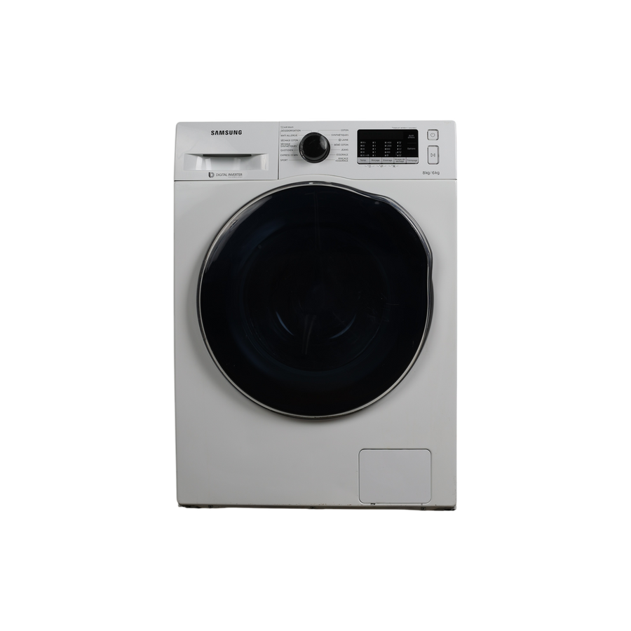 Lave-Linge Sechant 8 kg Reconditionné SAMSUNG WD80J6A10AW : vue de face